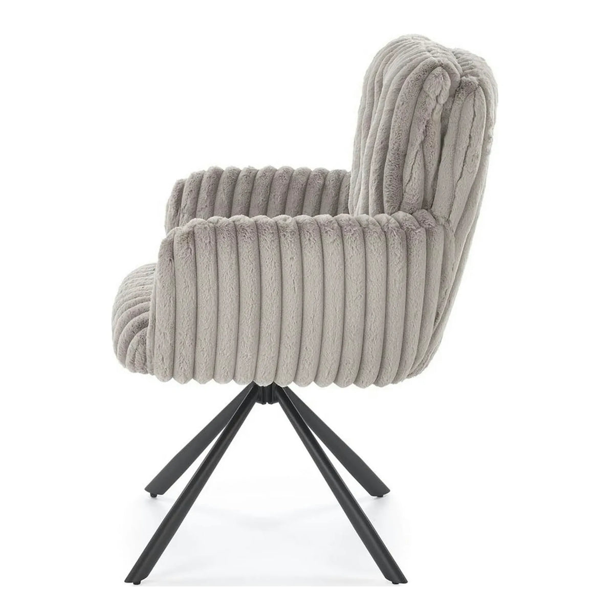Scaun K572, gri - Vito 07, blana articiala/otel, 62x68x93 cm
