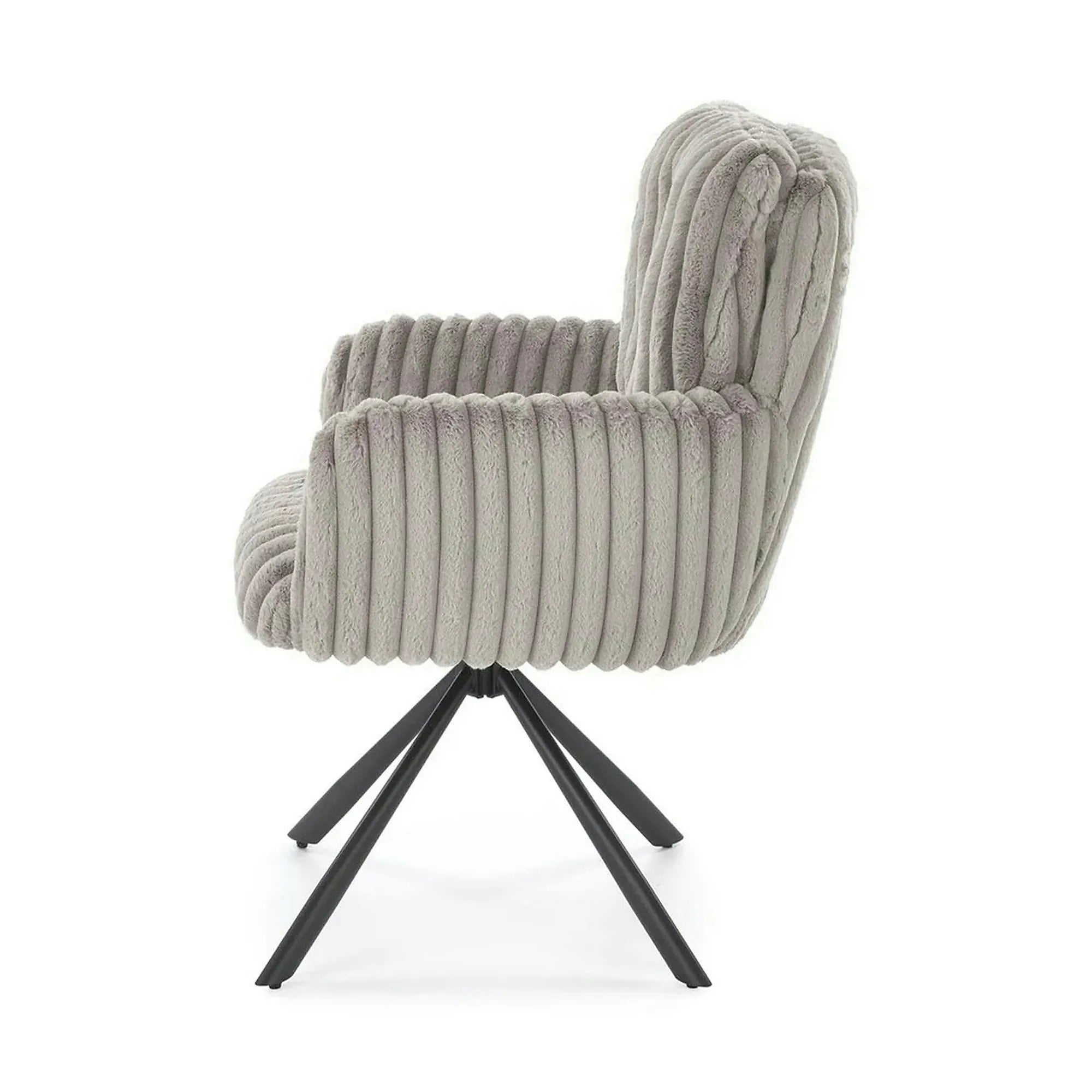 Scaun K572, gri - Vito 07, blana articiala/otel, 62x68x93 cm