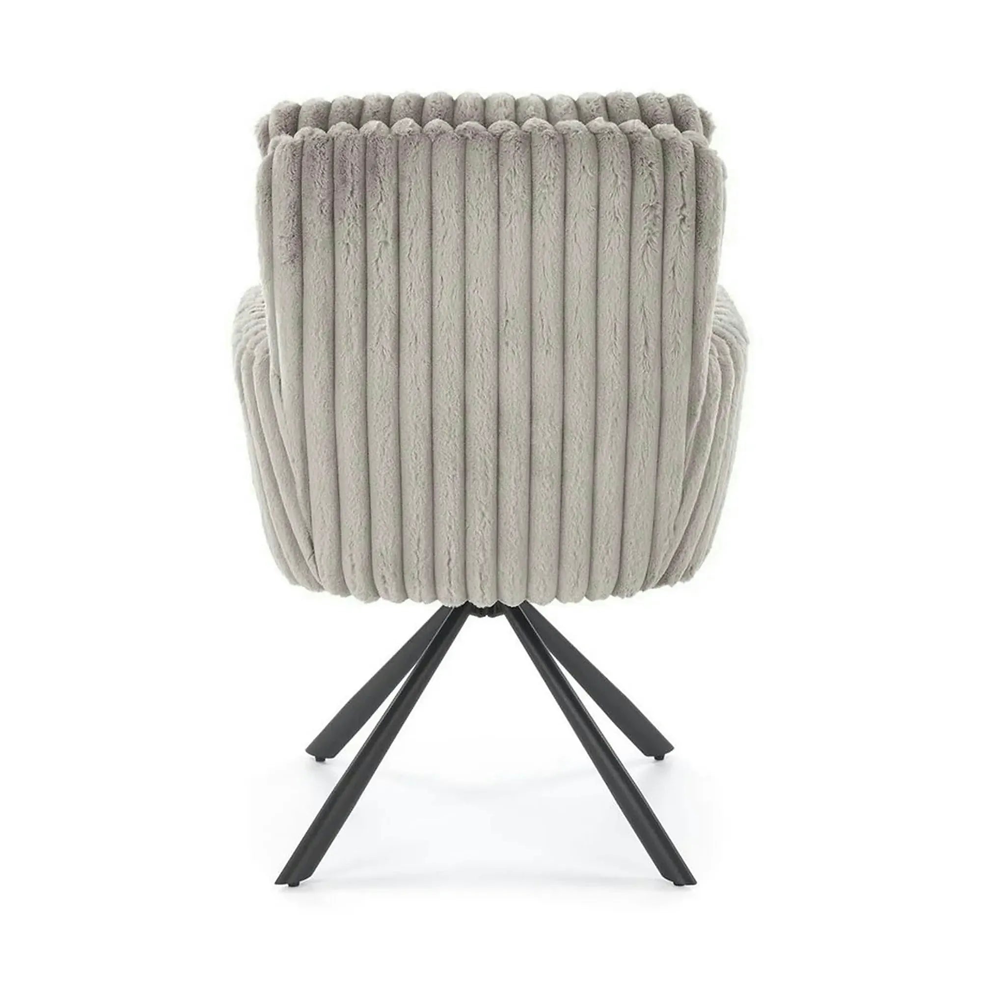 Scaun K572, gri - Vito 07, blana articiala/otel, 62x68x93 cm