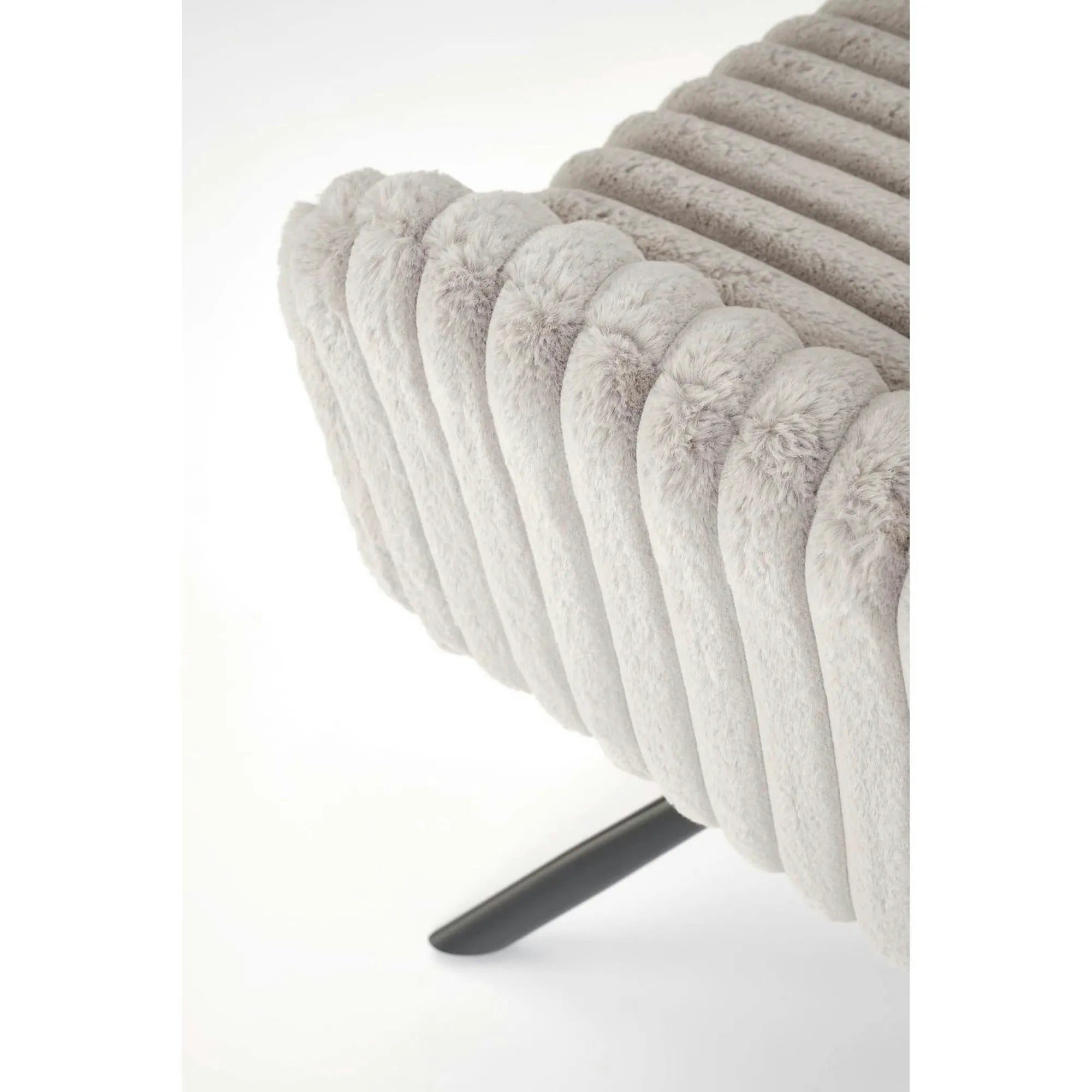 Scaun K572, gri - Vito 07, blana articiala/otel, 62x68x93 cm
