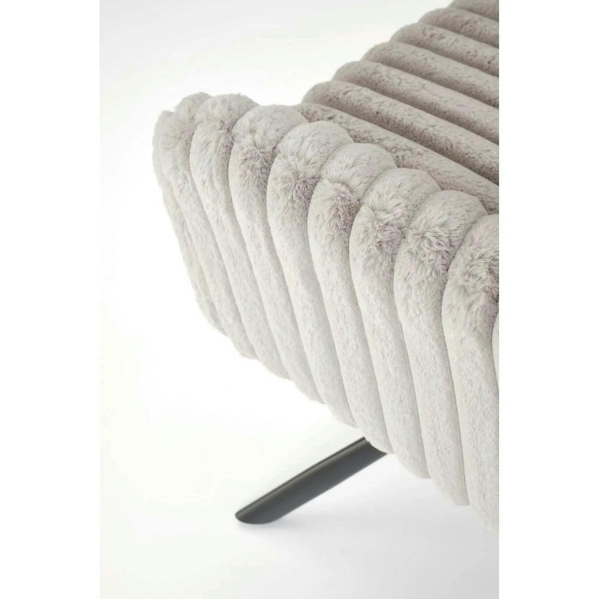 Scaun K572, gri - Vito 07, blana articiala/otel, 62x68x93 cm