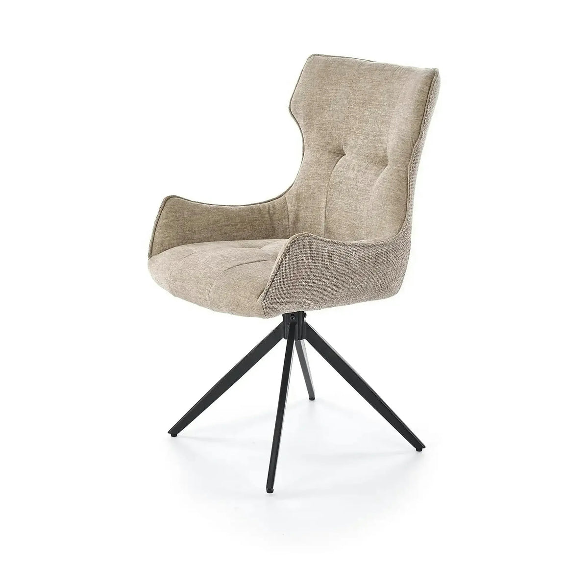 Scaun K573, bej/negru, stofa clasica/otel, 55x64x88 cm