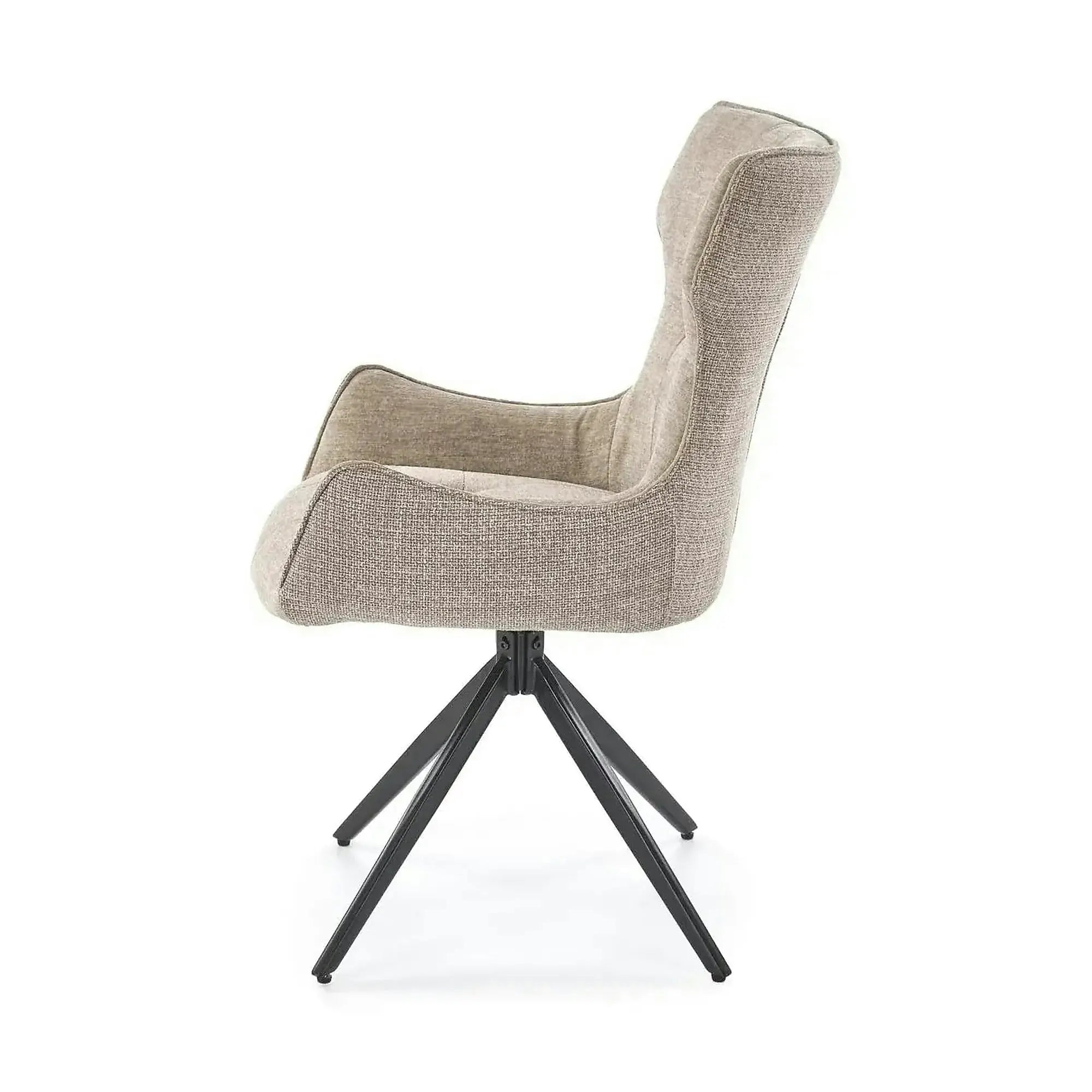Scaun K573, bej/negru, stofa clasica/otel, 55x64x88 cm