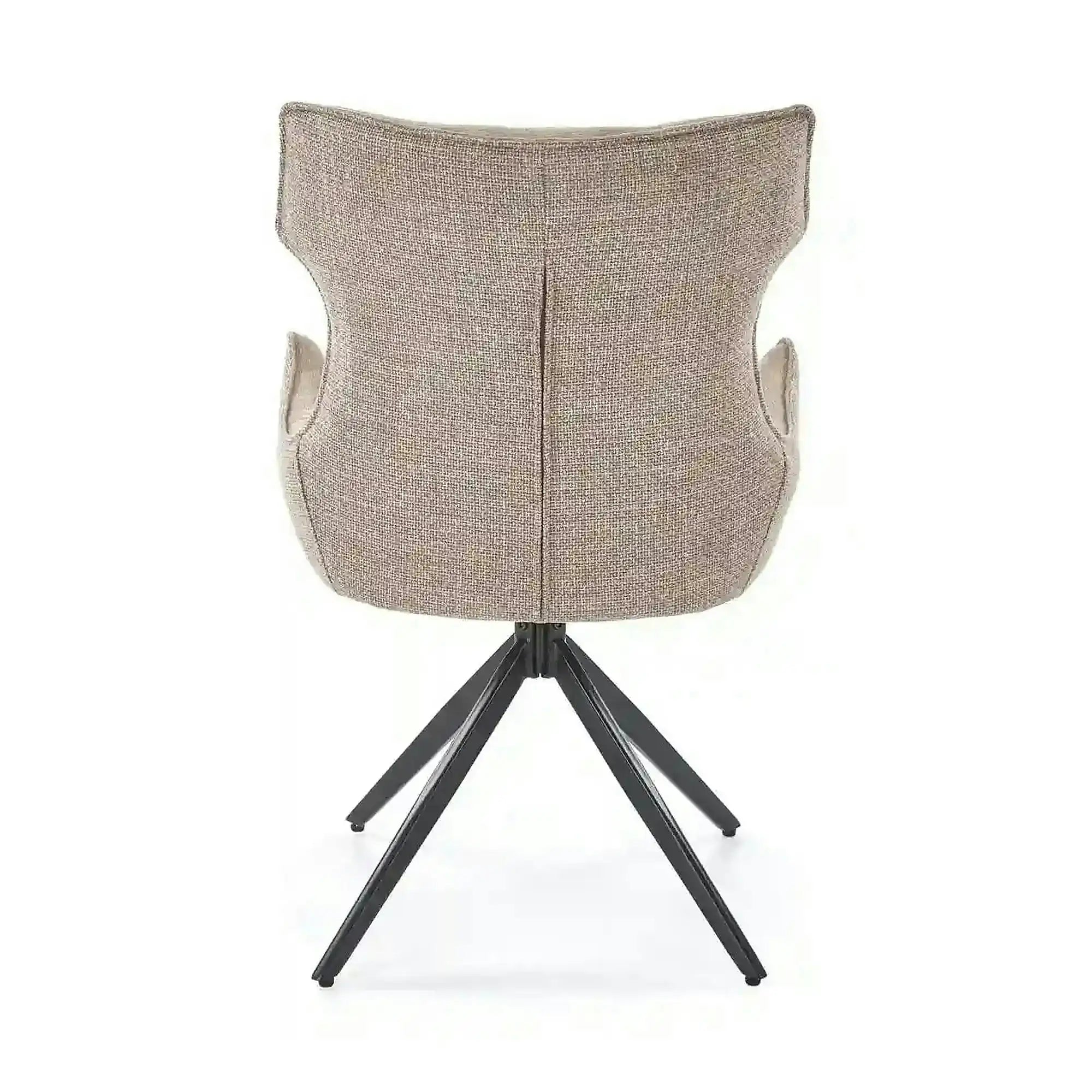 Scaun K573, bej/negru, stofa clasica/otel, 55x64x88 cm