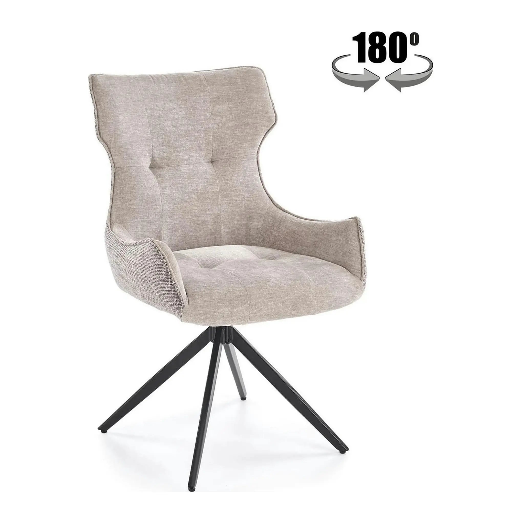 Scaun K573, gri/negru, stofa clasica/otel, 55x64x88 cm