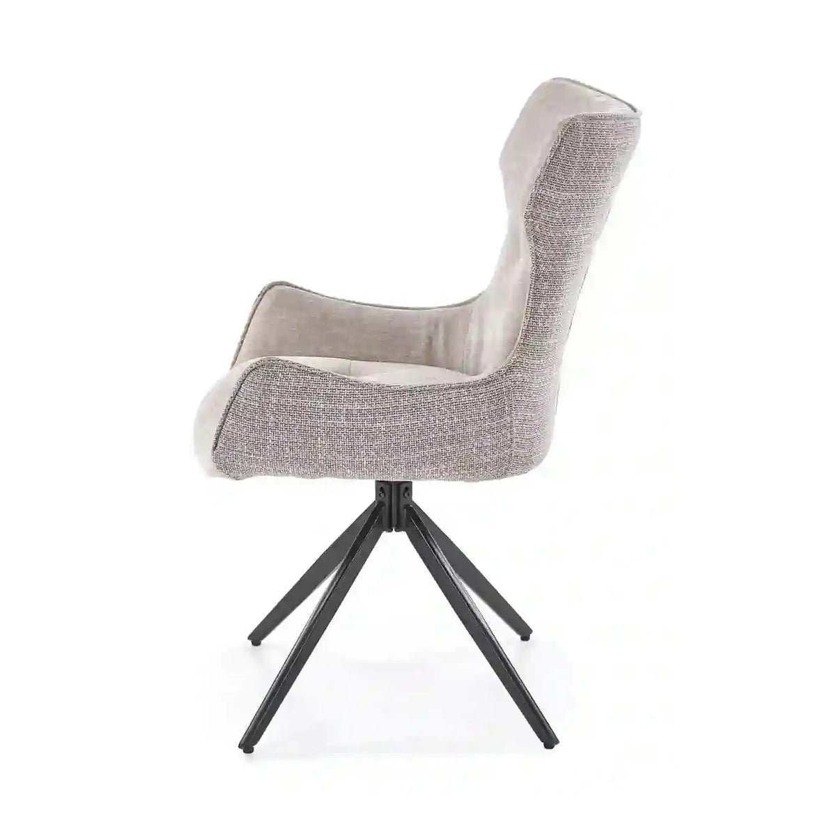 Scaun K573, gri/negru, stofa clasica/otel, 55x64x88 cm