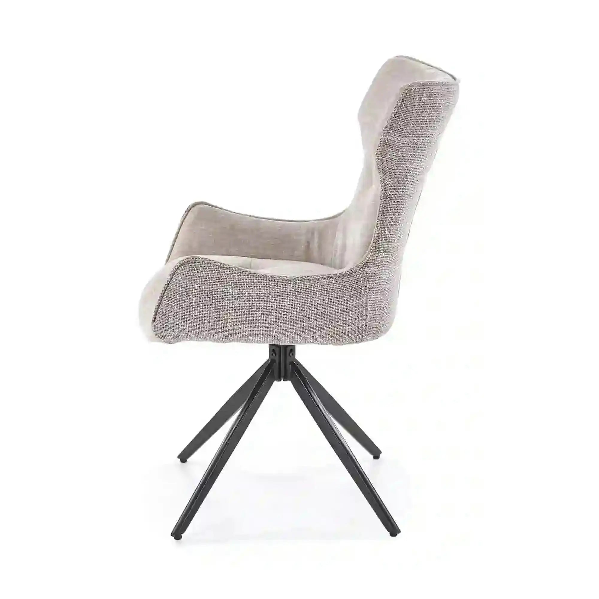 Scaun K573, gri/negru, stofa clasica/otel, 55x64x88 cm