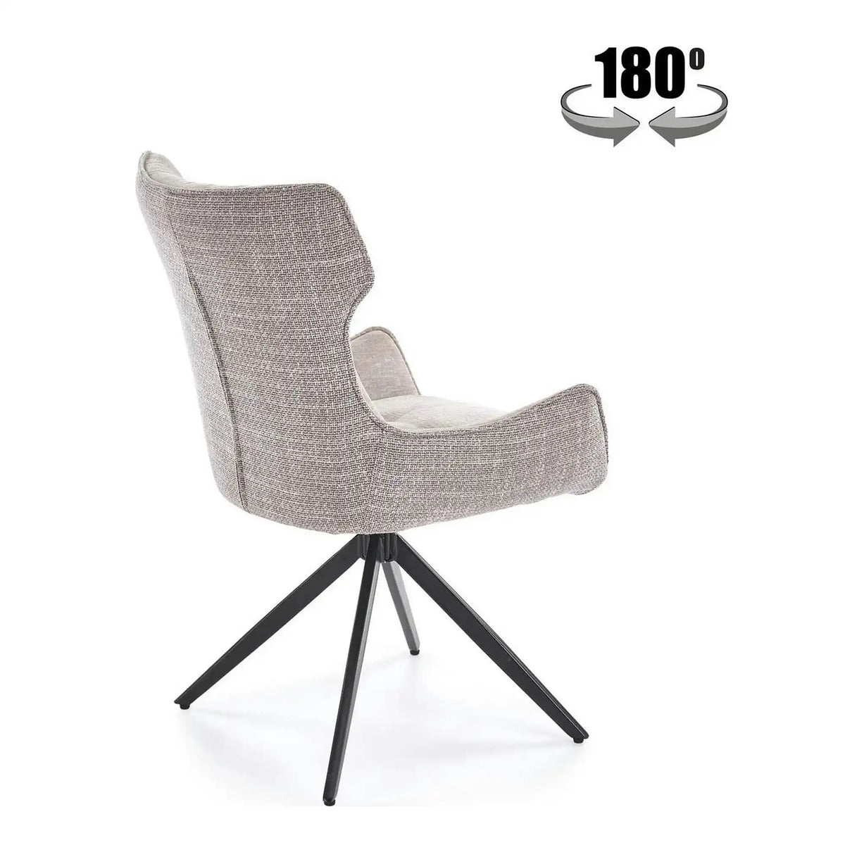 Scaun K573, gri/negru, stofa clasica/otel, 55x64x88 cm