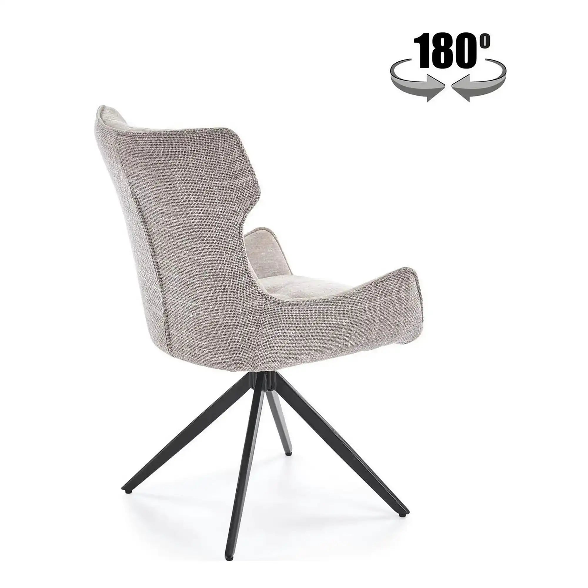 Scaun K573, gri/negru, stofa clasica/otel, 55x64x88 cm