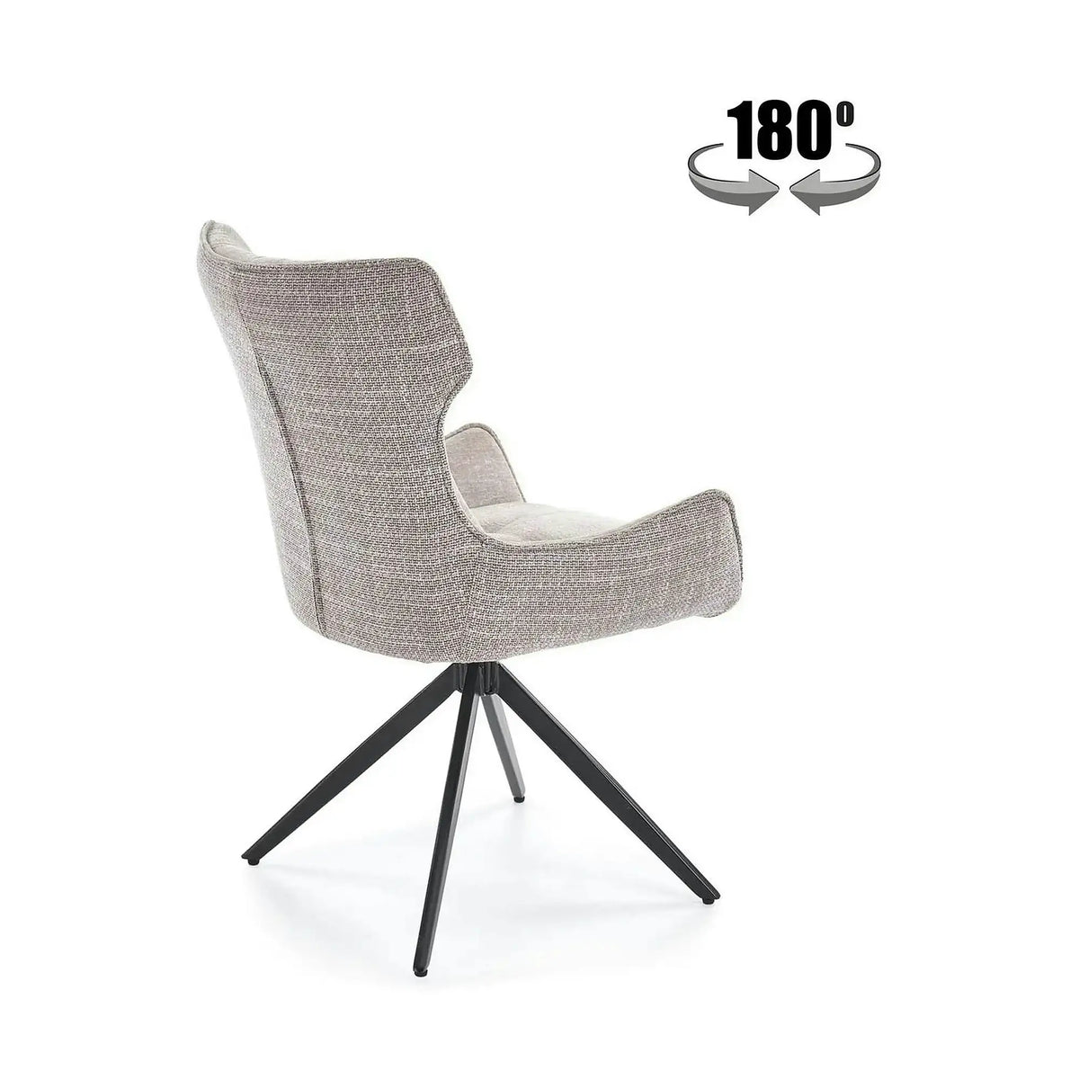 Scaun K573, gri/negru, stofa clasica/otel, 55x64x88 cm
