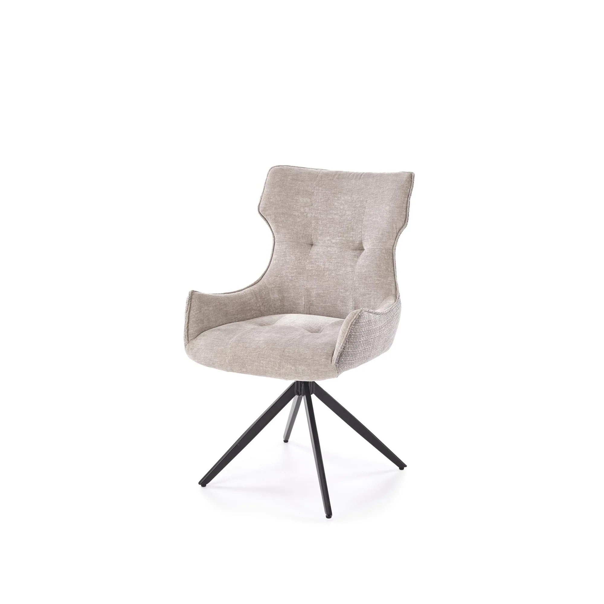 Scaun K573, gri/negru, stofa clasica/otel, 55x64x88 cm