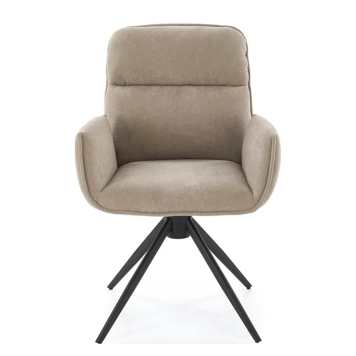 Scaun K574, bej inchis/negru, stofa catifelata/otel, 60x60x88 cm