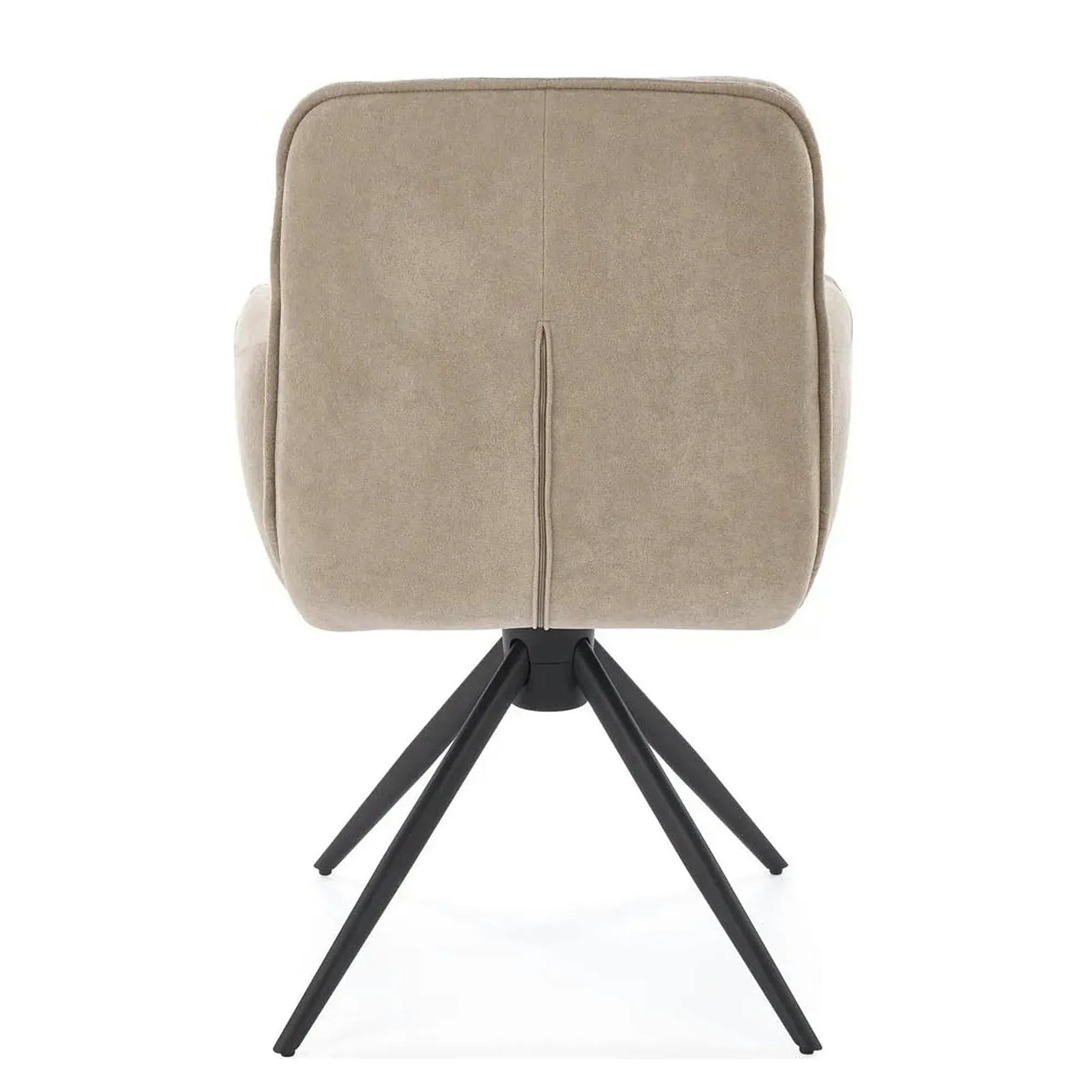 Scaun K574, bej inchis/negru, stofa catifelata/otel, 60x60x88 cm