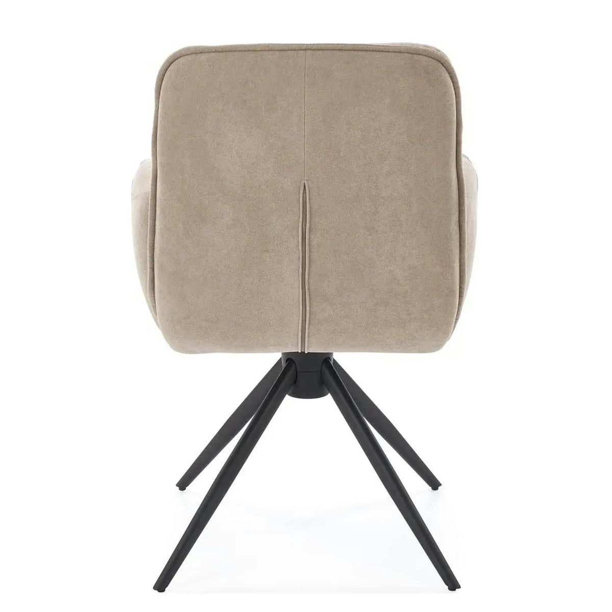 Scaun K574, bej inchis/negru, stofa catifelata/otel, 60x60x88 cm