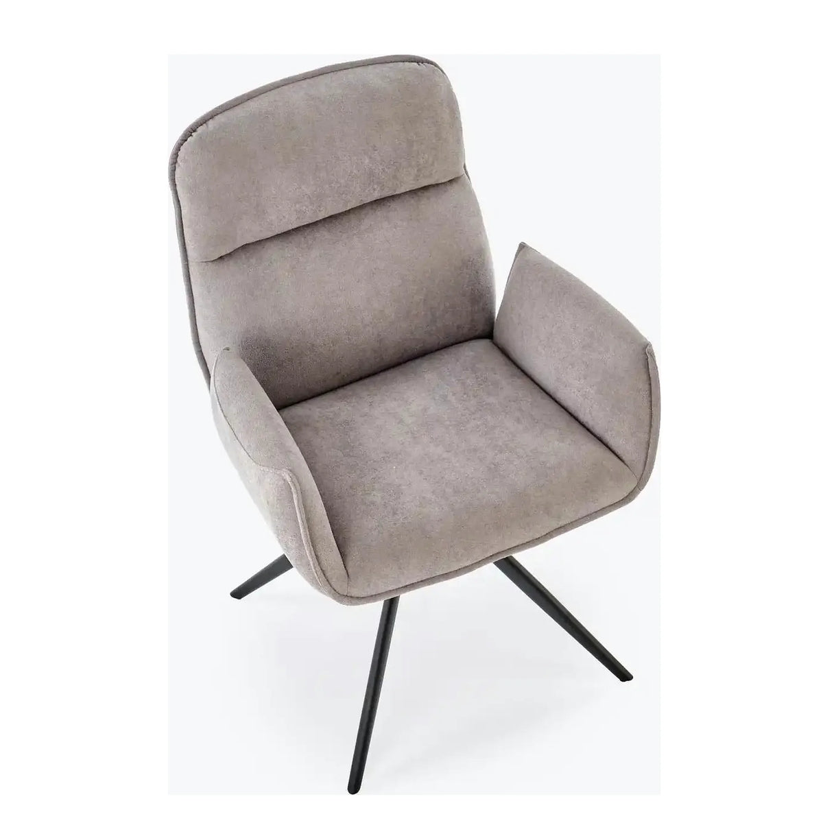Scaun K574, gri/negru, stofa catifelata/otel, 60x60x88 cm