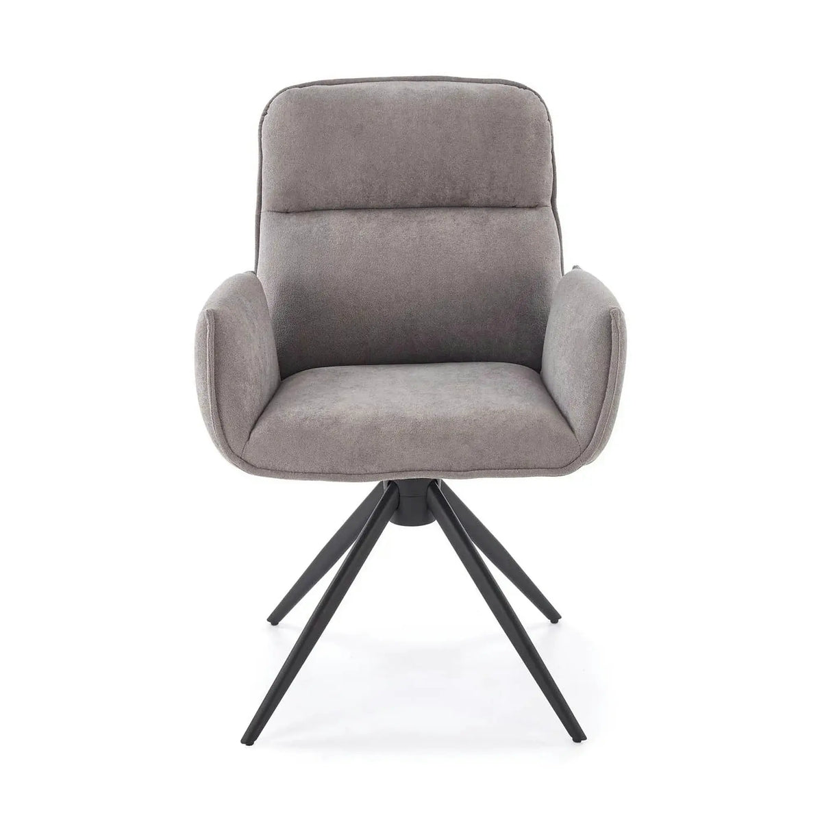 Scaun K574, gri/negru, stofa catifelata/otel, 60x60x88 cm