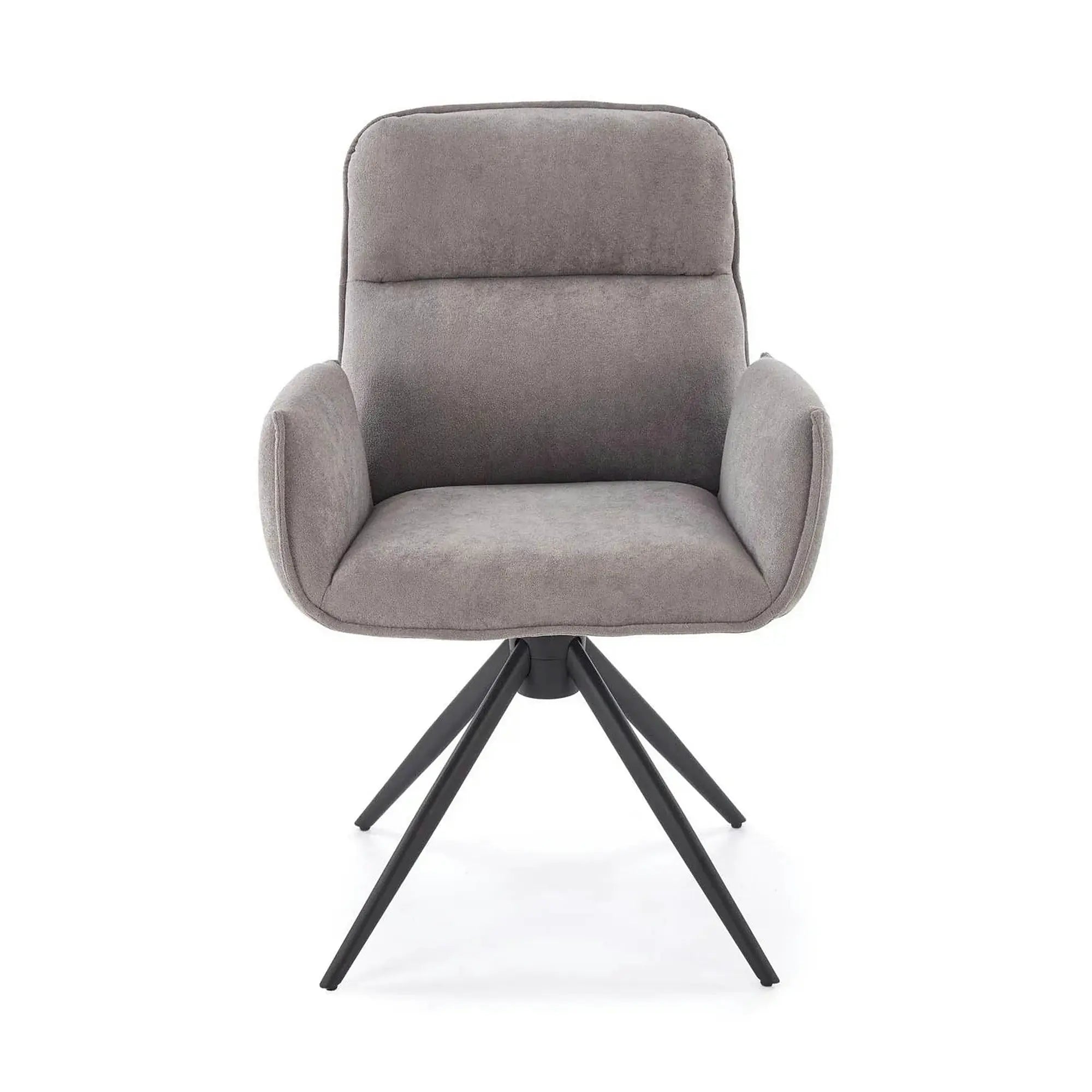 Scaun K574, gri/negru, stofa catifelata/otel, 60x60x88 cm