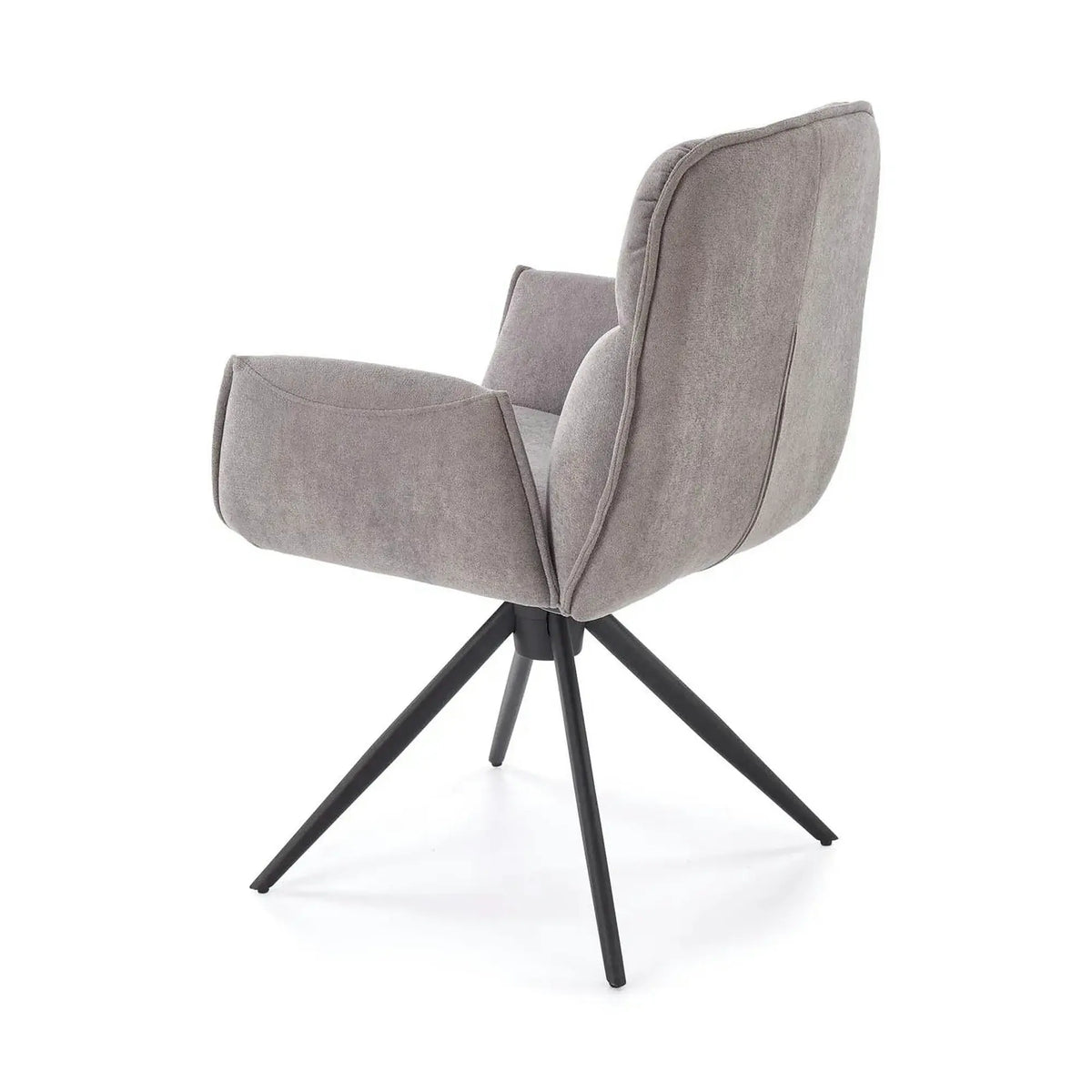 Scaun K574, gri/negru, stofa catifelata/otel, 60x60x88 cm