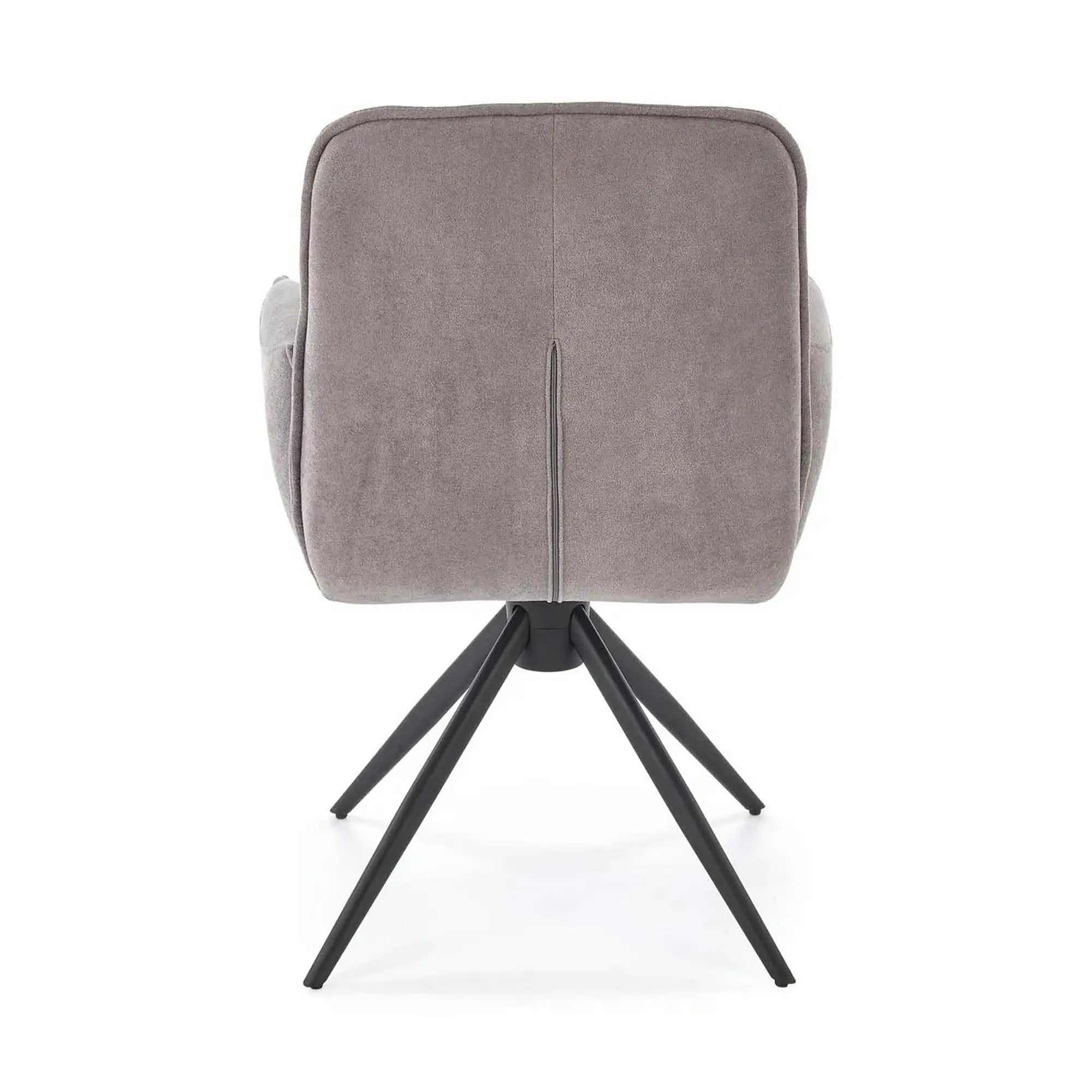 Scaun K574, gri/negru, stofa catifelata/otel, 60x60x88 cm