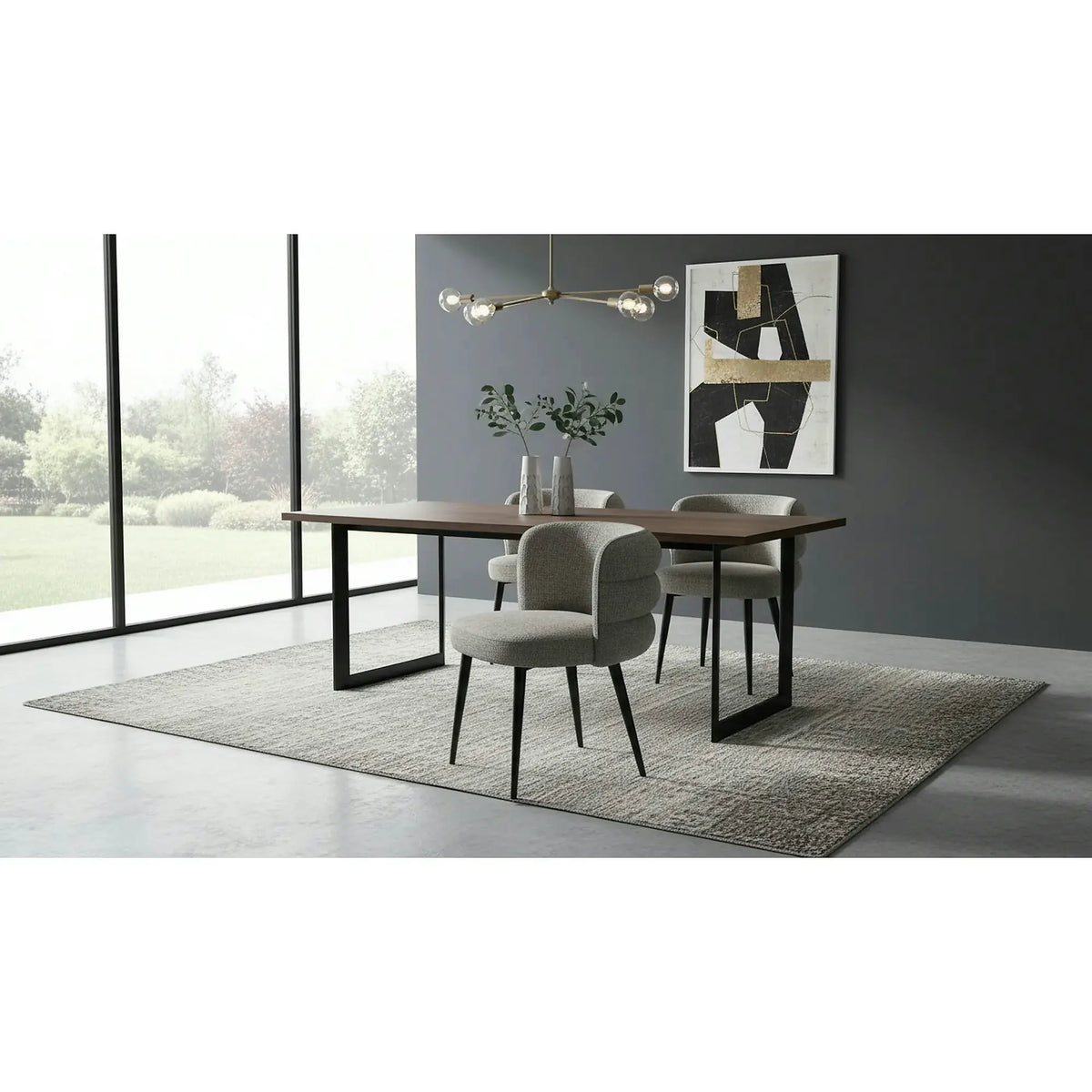 Scaun K575, gri - Cremona 96, stofa catifelata/otel, 62x64x79 cm