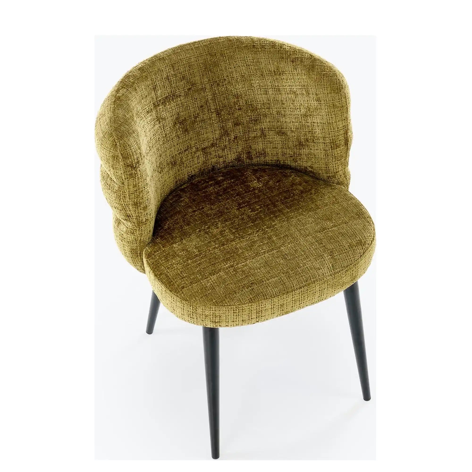 Scaun K575, verde olive - Cremona 38, stofa catifelata/otel, 62x64x79 cm