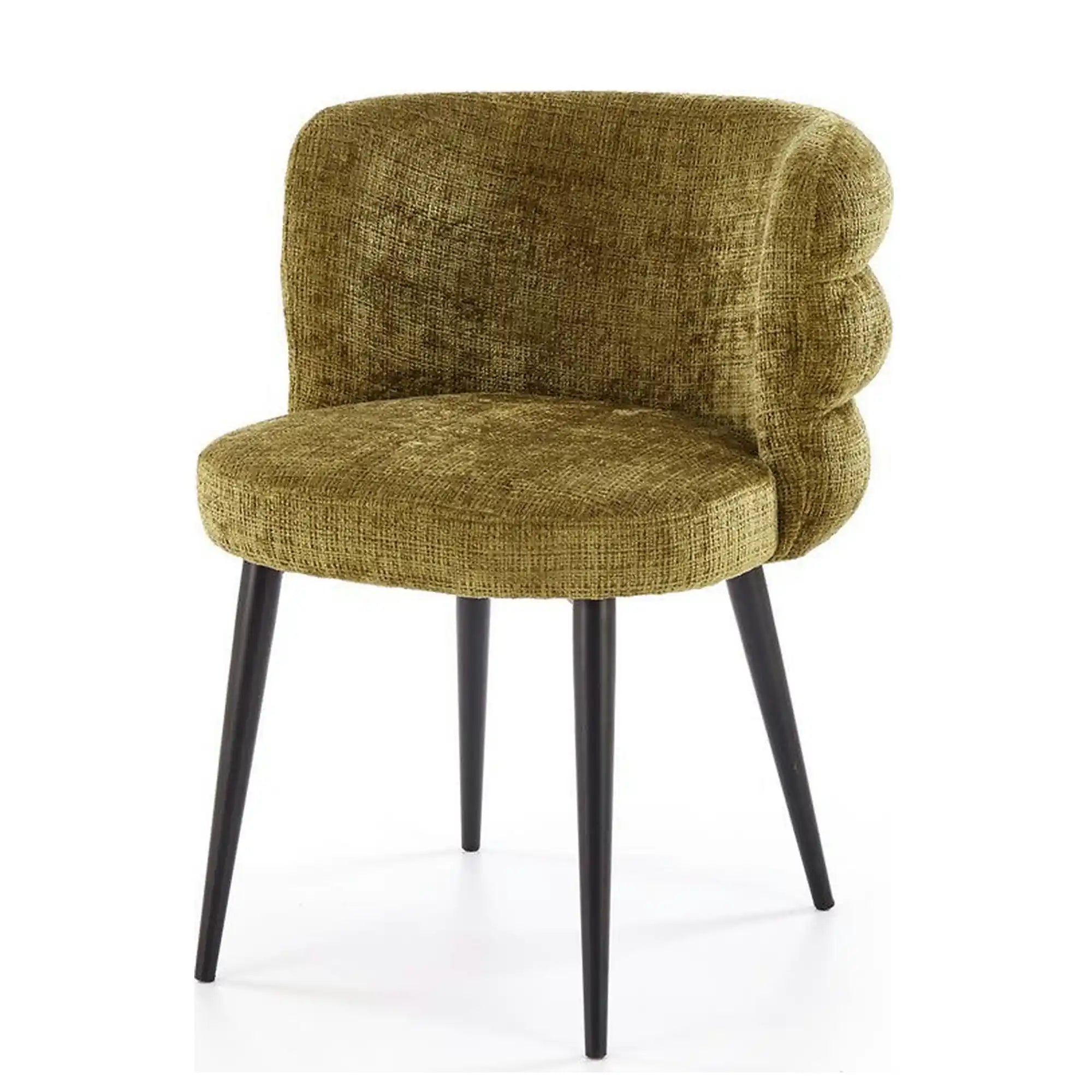 Scaun K575, verde olive - Cremona 38, stofa catifelata/otel, 62x64x79 cm