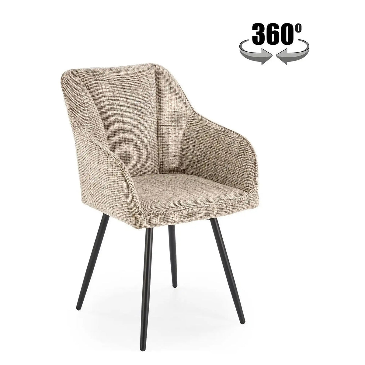 Scaun K576, bej/negru, stofa clasica/otel, 54x60x85 cm