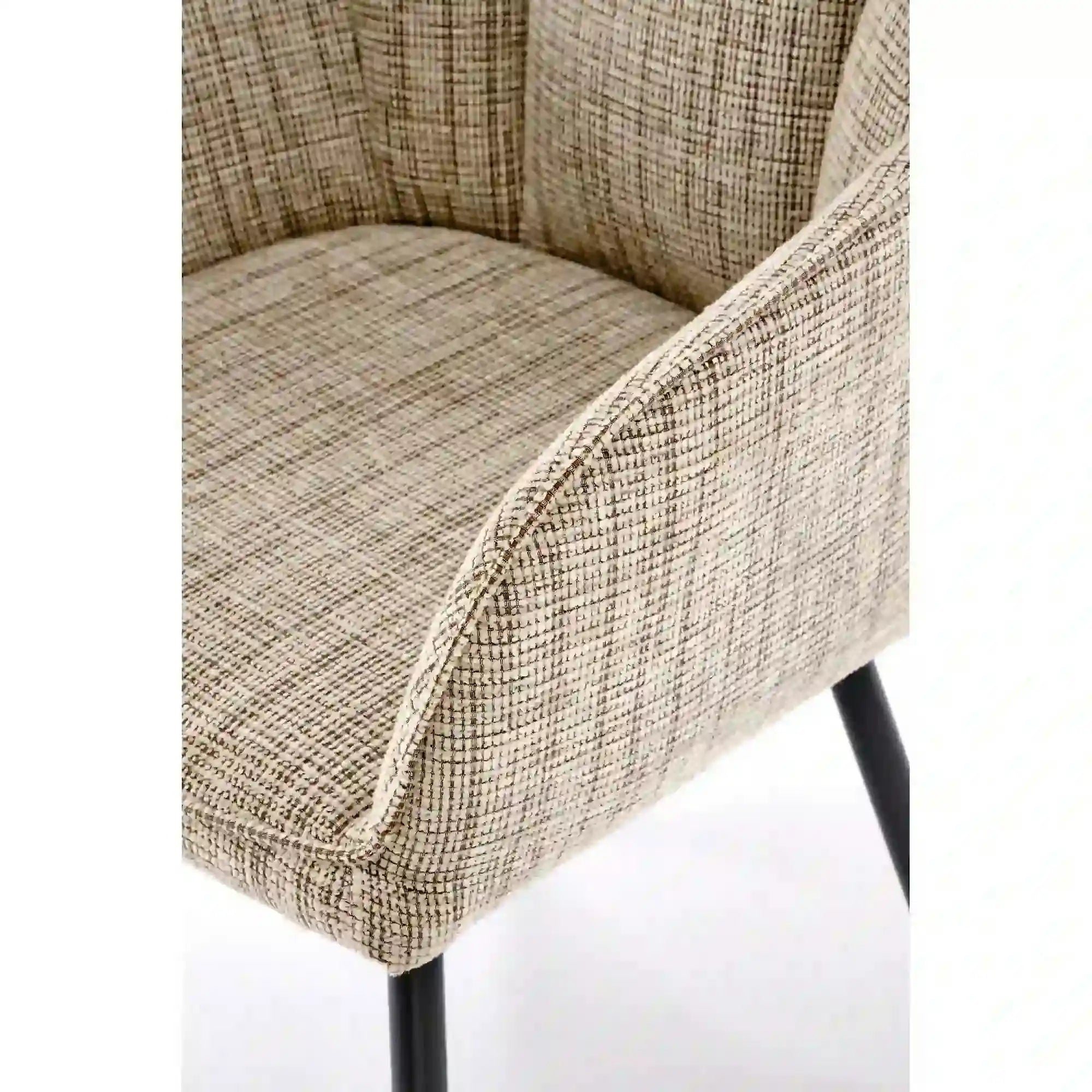 Scaun K576, bej/negru, stofa clasica/otel, 54x60x85 cm