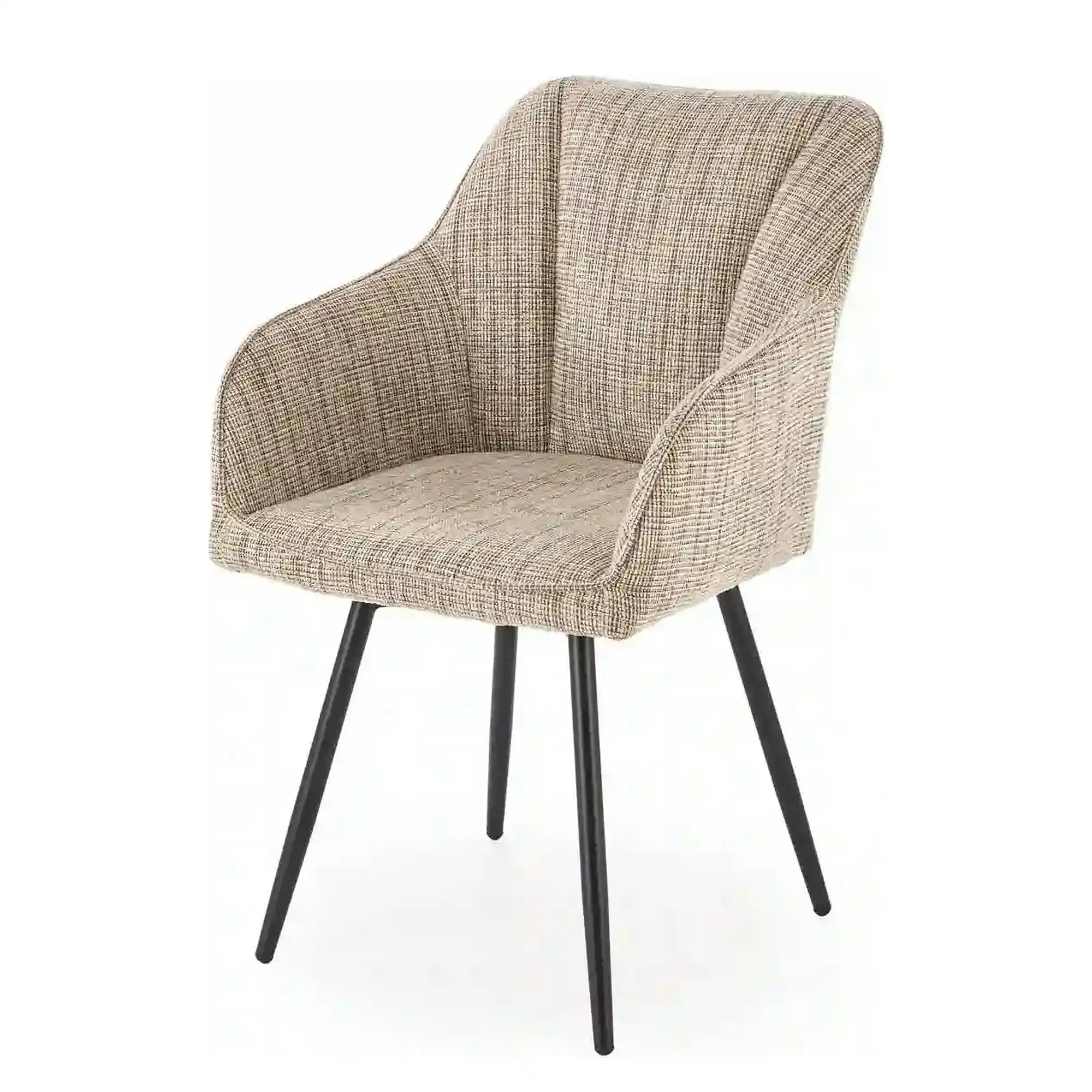 Scaun K576, bej/negru, stofa clasica/otel, 54x60x85 cm