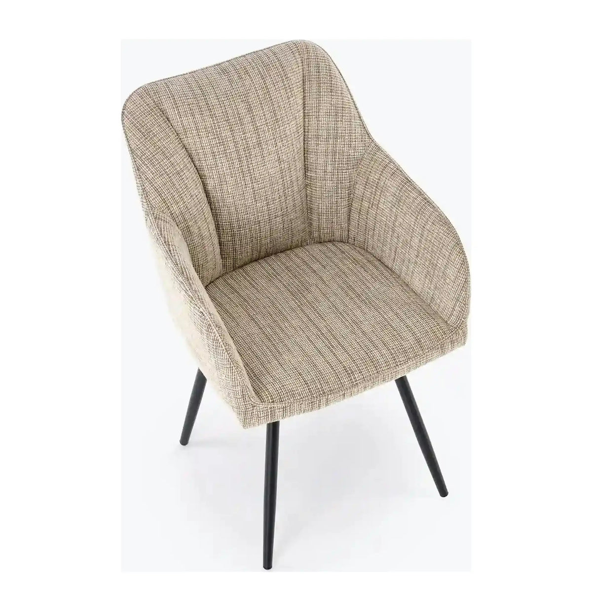 Scaun K576, bej/negru, stofa clasica/otel, 54x60x85 cm