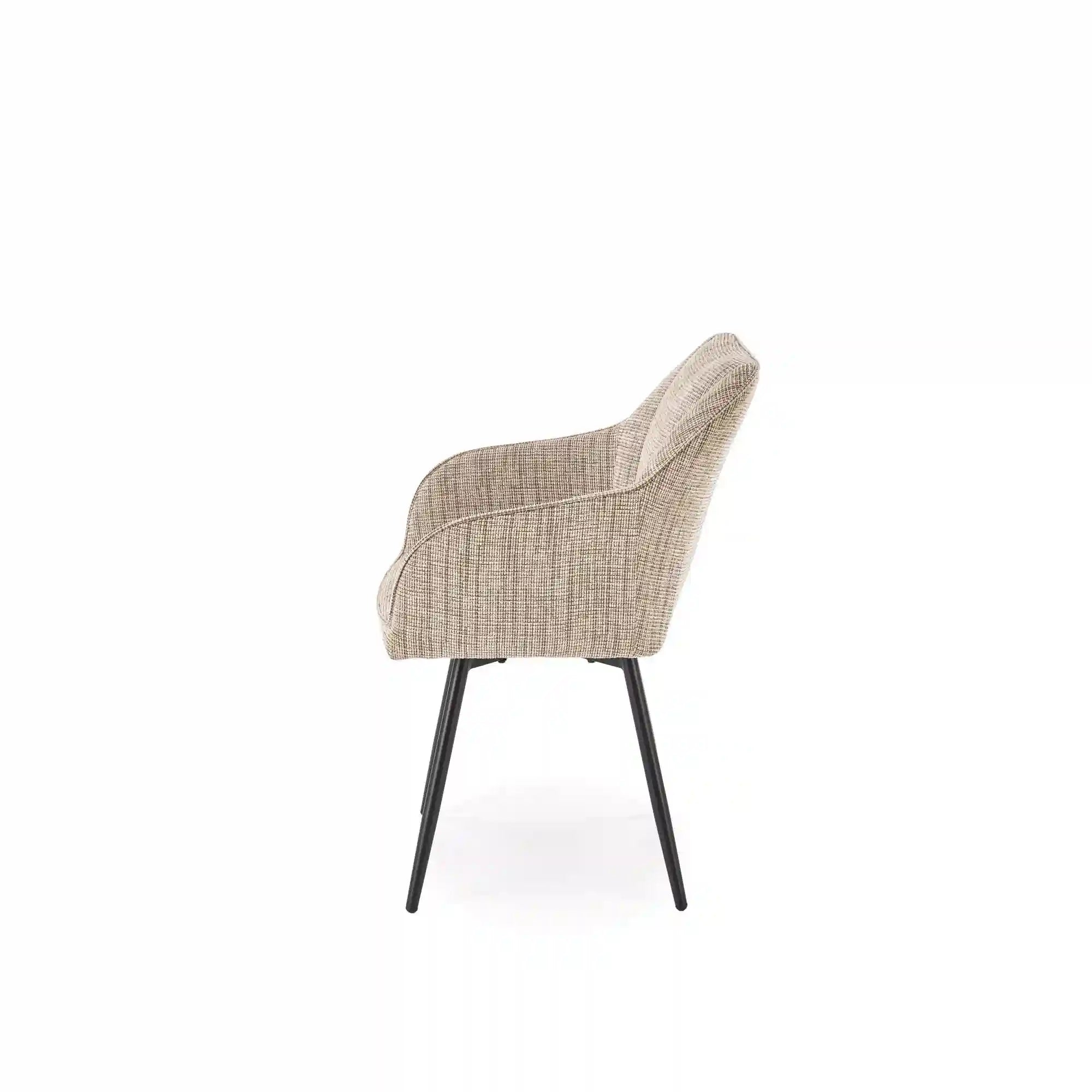 Scaun K576, bej/negru, stofa clasica/otel, 54x60x85 cm
