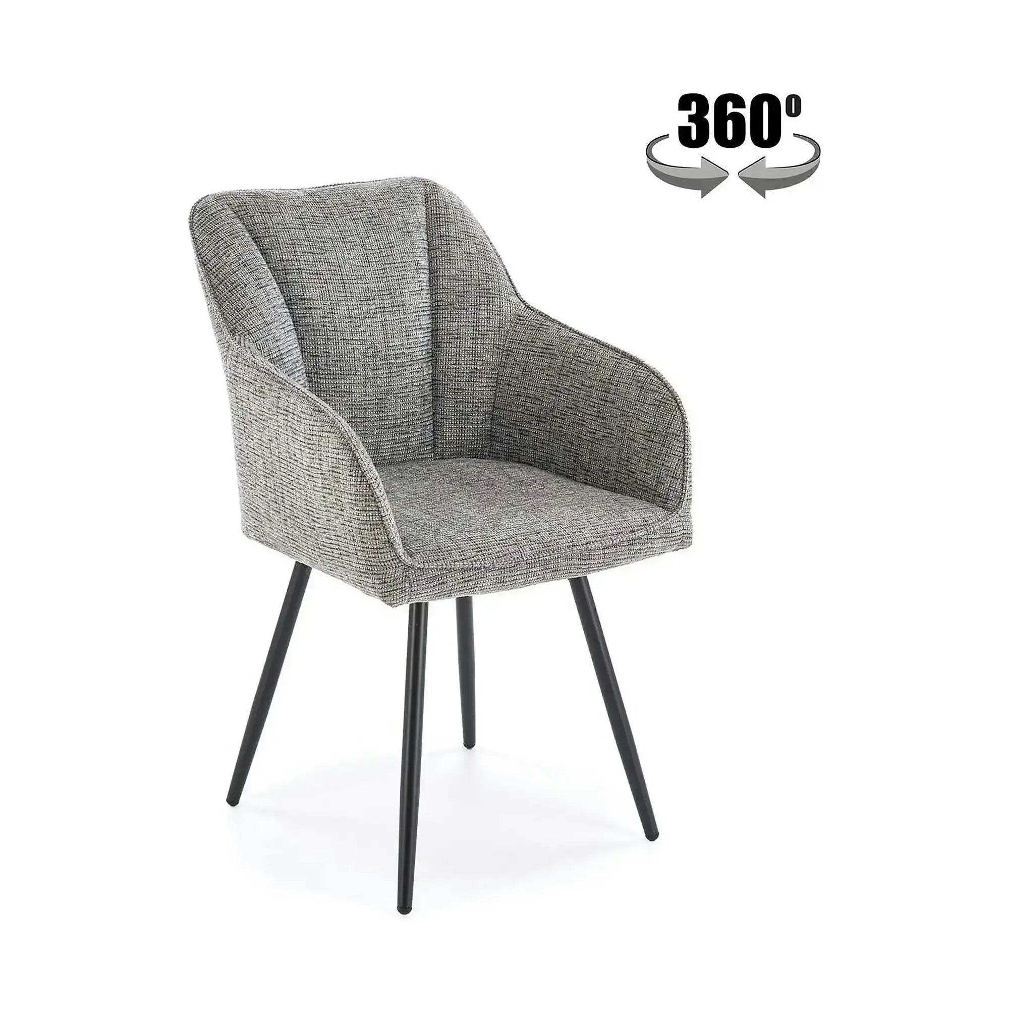 Scaun K576, gri/negru, stofa clasica/otel, 54x60x85 cm