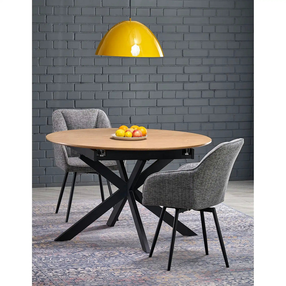 Scaun K576, gri/negru, stofa clasica/otel, 54x60x85 cm