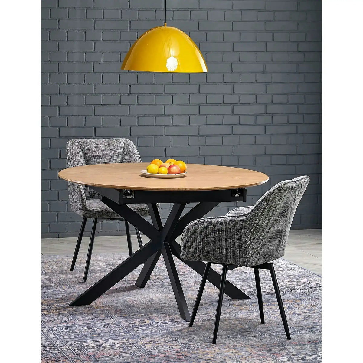 Scaun K576, gri/negru, stofa clasica/otel, 54x60x85 cm