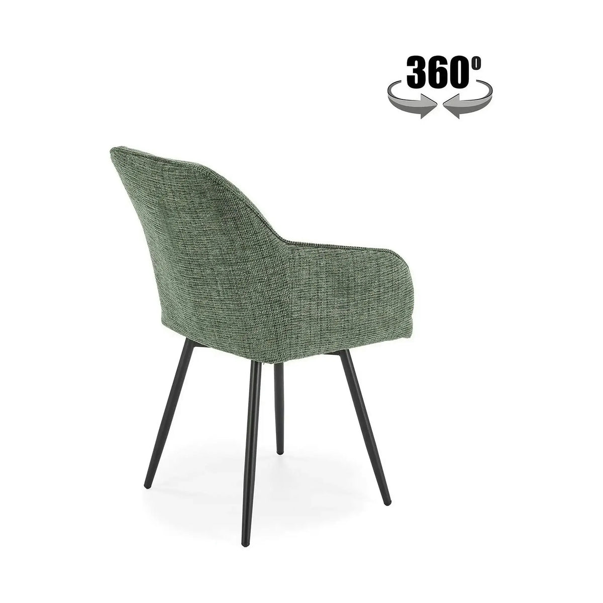 Scaun K576, verde olive/negru, stofa clasica/otel, 54x60x85 cm