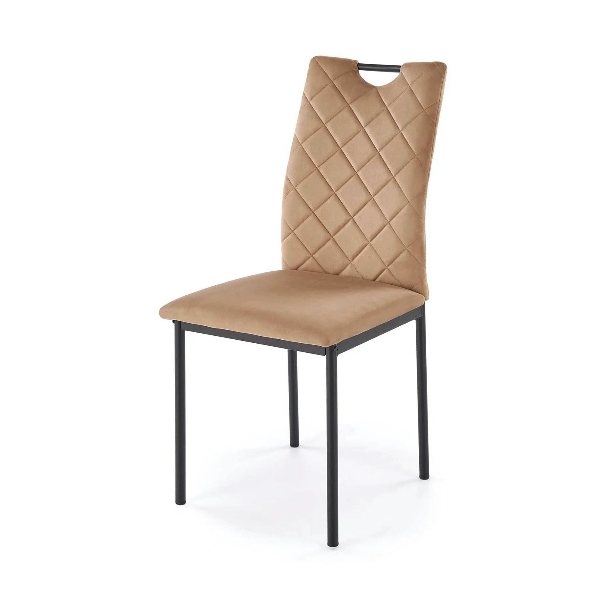 Scaun K577, bej - HLR 11, stofa catifelata/otel, 43x53x93 cm