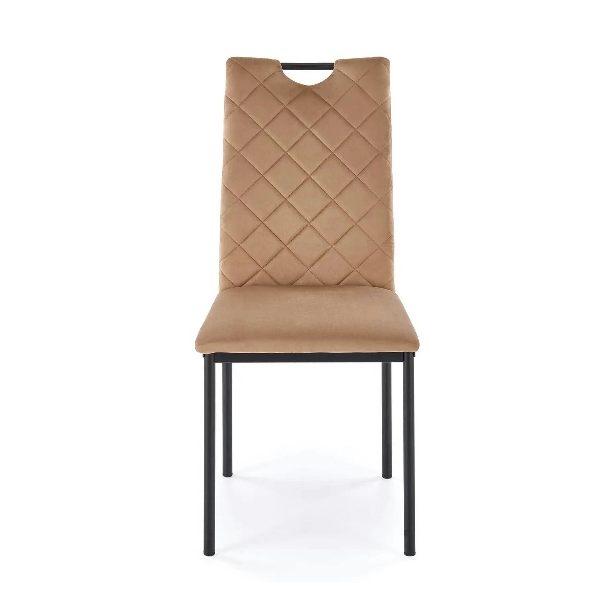 Scaun K577, bej - HLR 11, stofa catifelata/otel, 43x53x93 cm