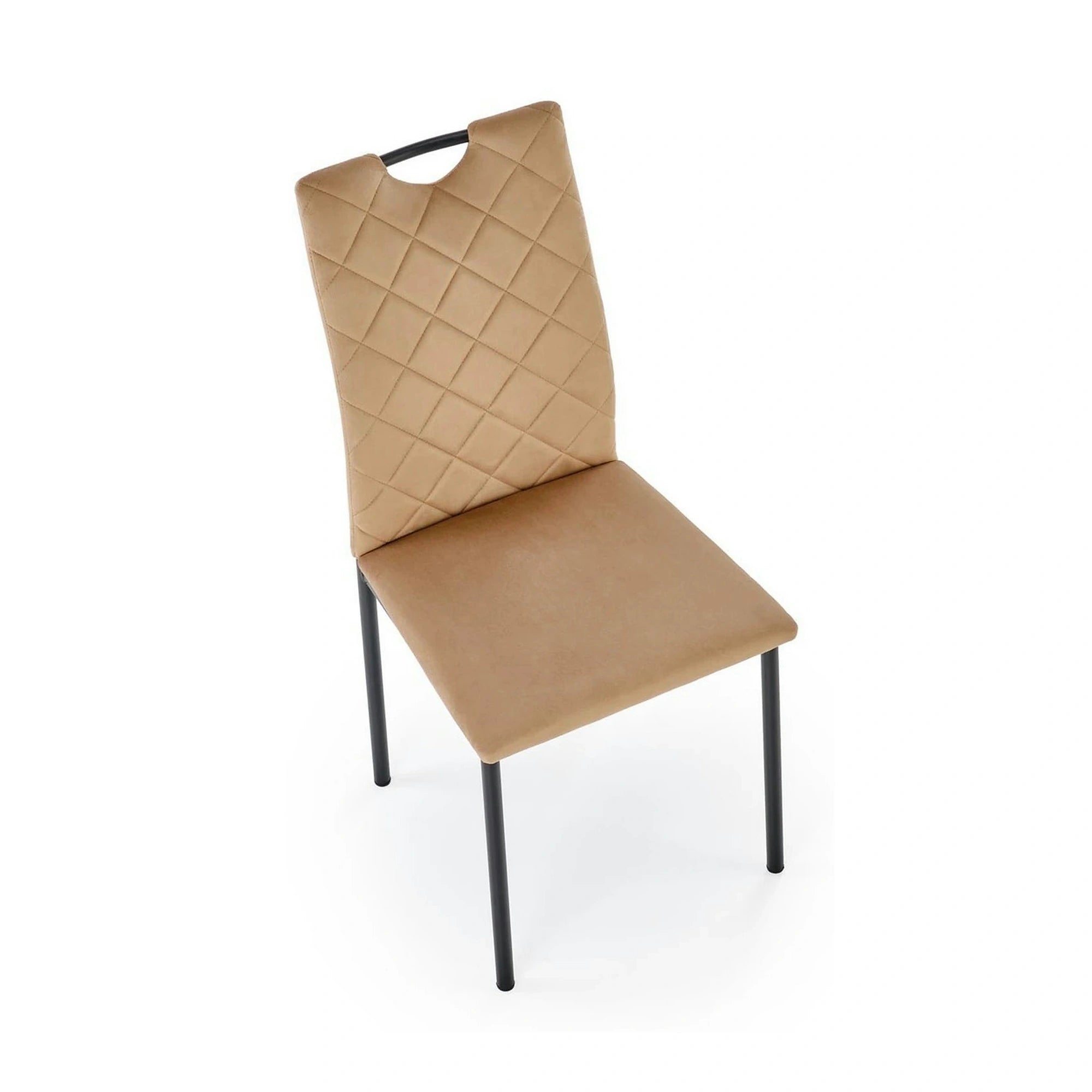 Scaun K577, bej - HLR 11, stofa catifelata/otel, 43x53x93 cm