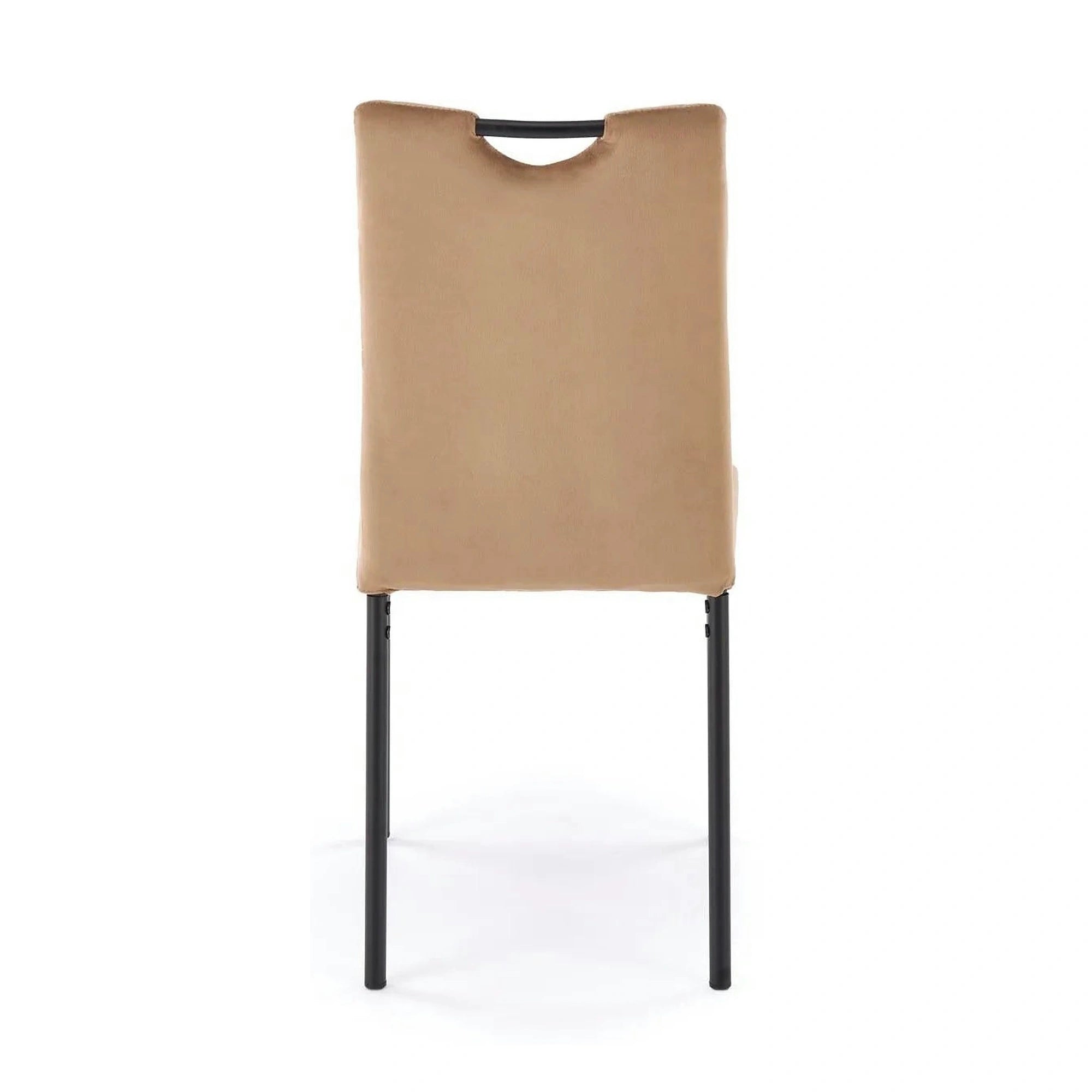 Scaun K577, bej - HLR 11, stofa catifelata/otel, 43x53x93 cm