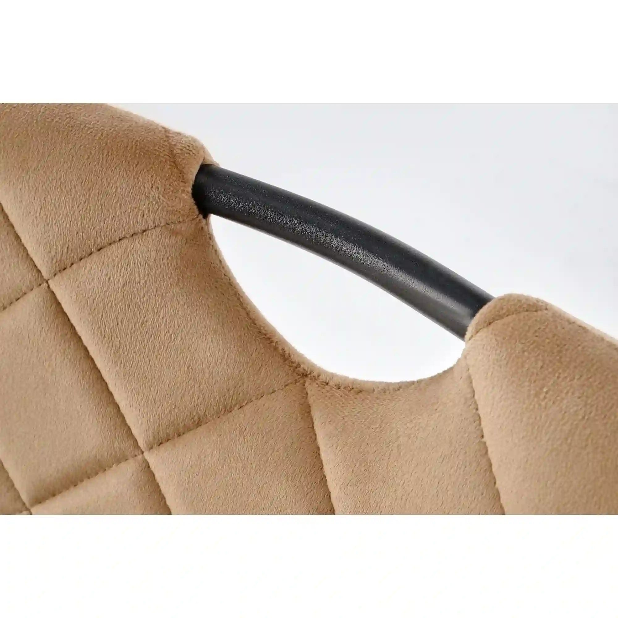 Scaun K577, bej - HLR 11, stofa catifelata/otel, 43x53x93 cm