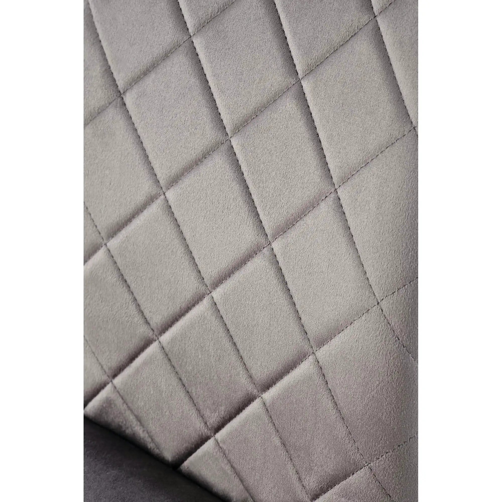 Scaun K577, gri - HLR 21, stofa catifelata/otel, 43x53x93 cm