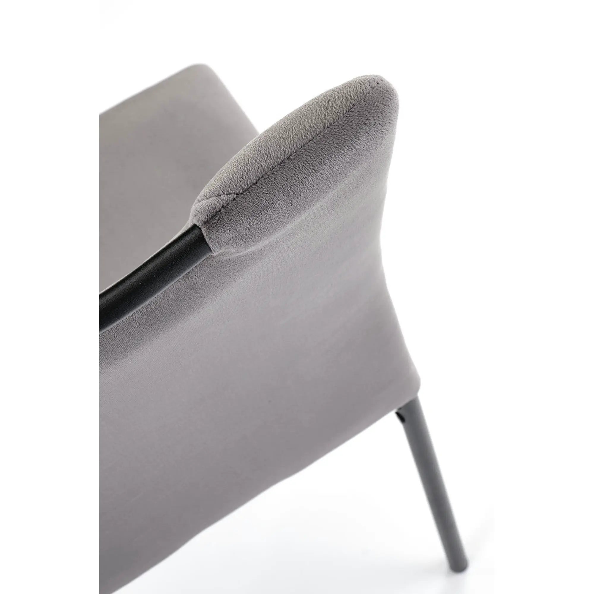 Scaun K577, gri - HLR 21, stofa catifelata/otel, 43x53x93 cm