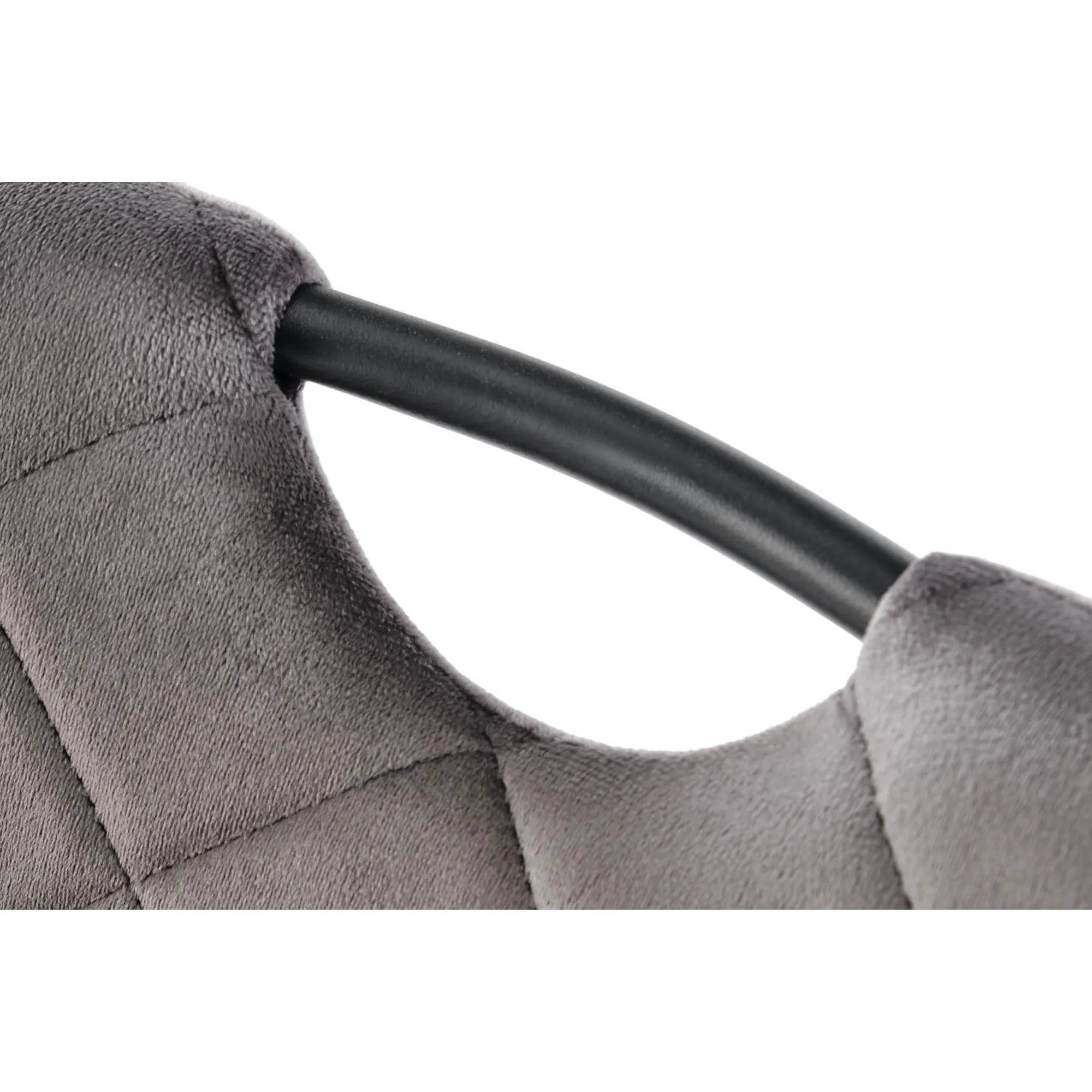 Scaun K577, gri - HLR 21, stofa catifelata/otel, 43x53x93 cm