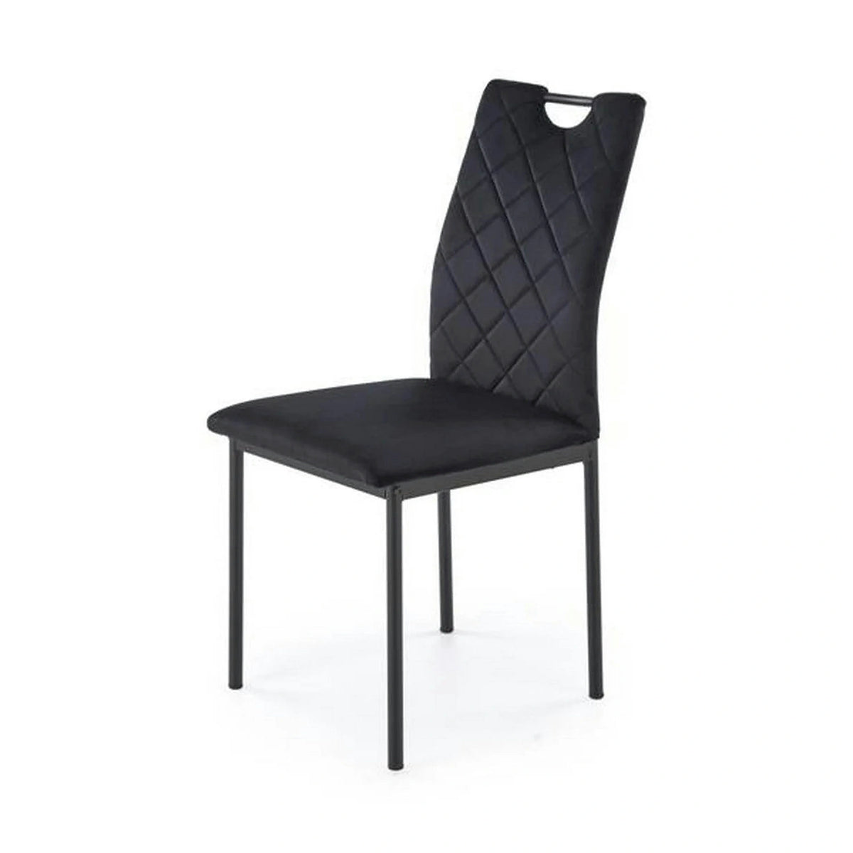 Scaun K577, negru - HLR 66, stofa catifelata/otel, 43x53x93 cm