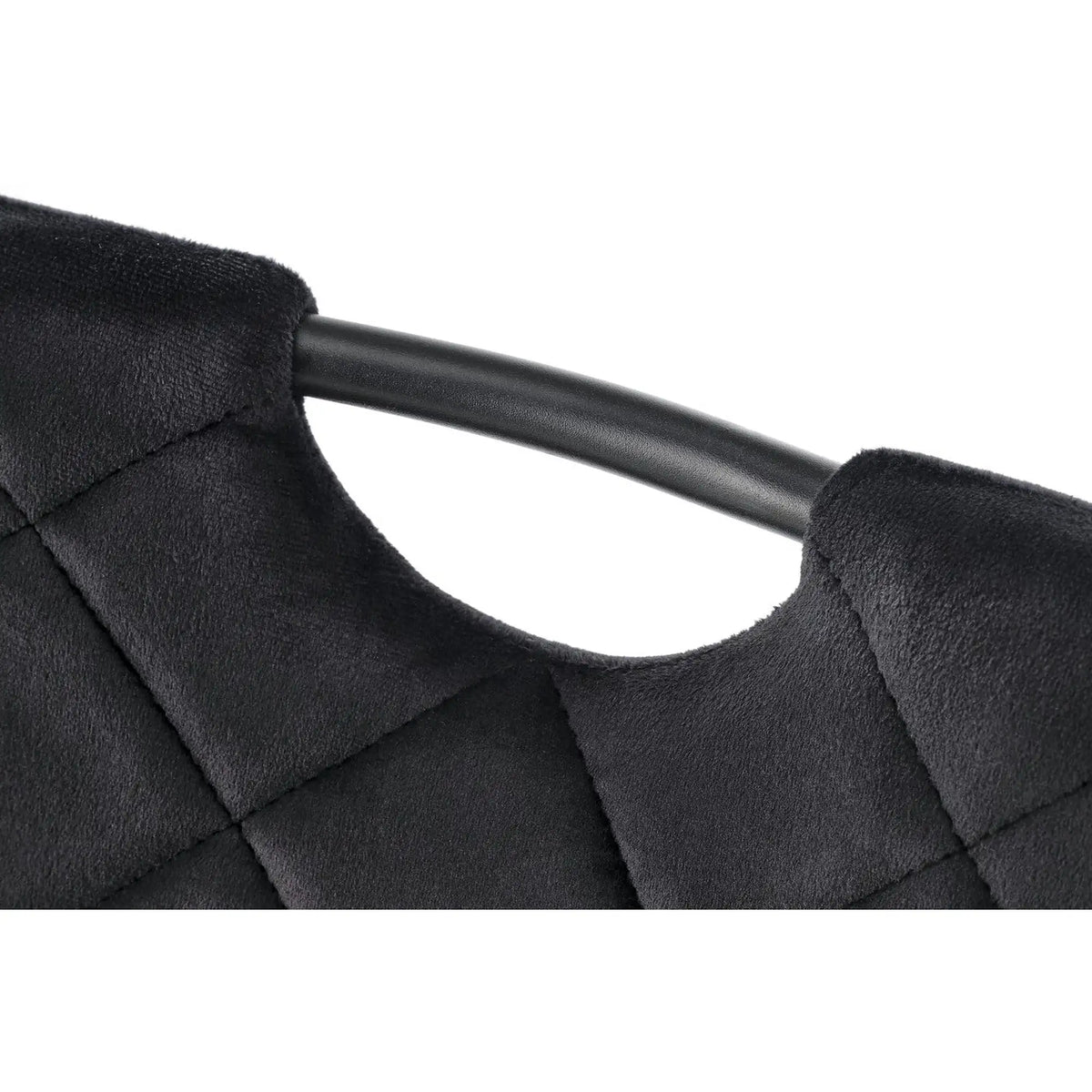 Scaun K577, negru - HLR 66, stofa catifelata/otel, 43x53x93 cm