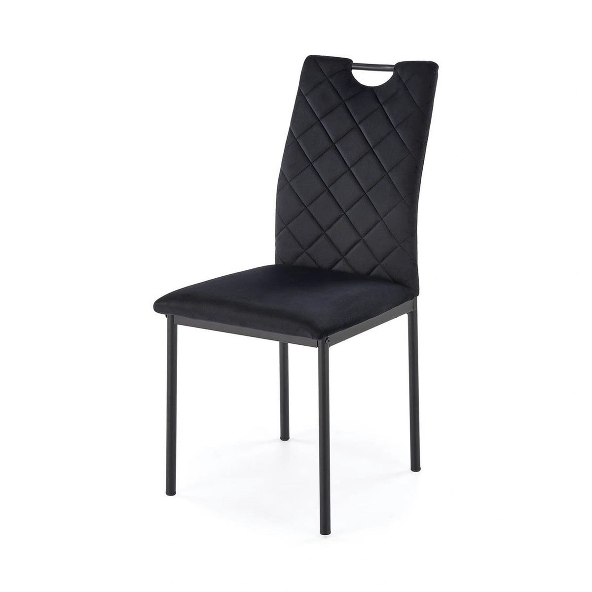 Scaun K577, negru - HLR 66, stofa catifelata/otel, 43x53x93 cm