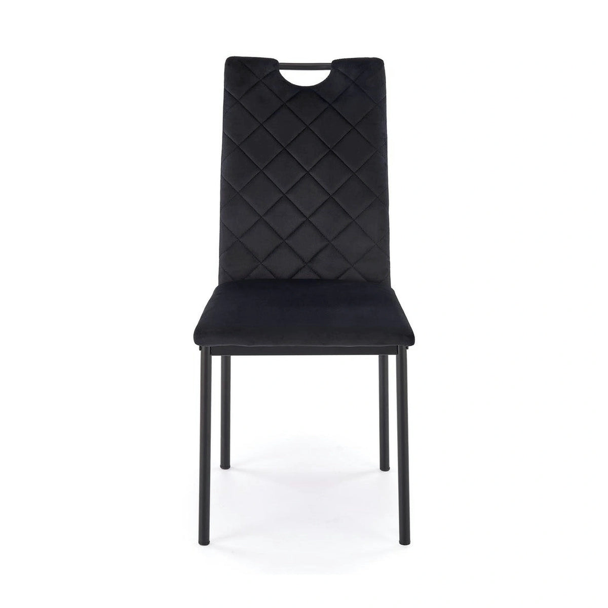 Scaun K577, negru - HLR 66, stofa catifelata/otel, 43x53x93 cm