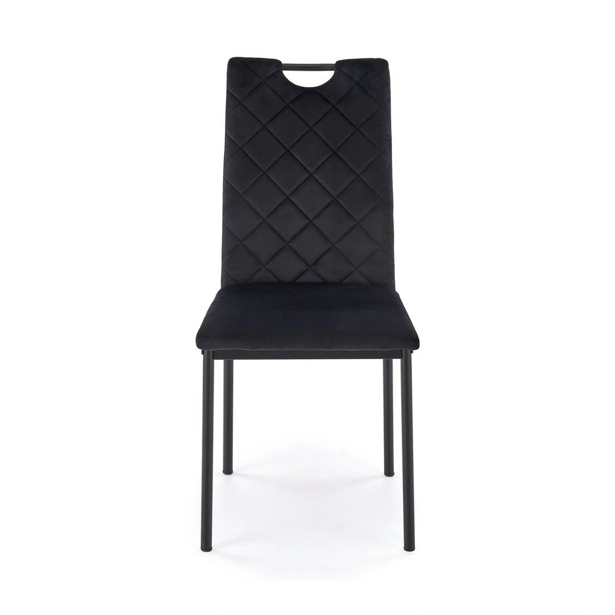 Scaun K577, negru - HLR 66, stofa catifelata/otel, 43x53x93 cm
