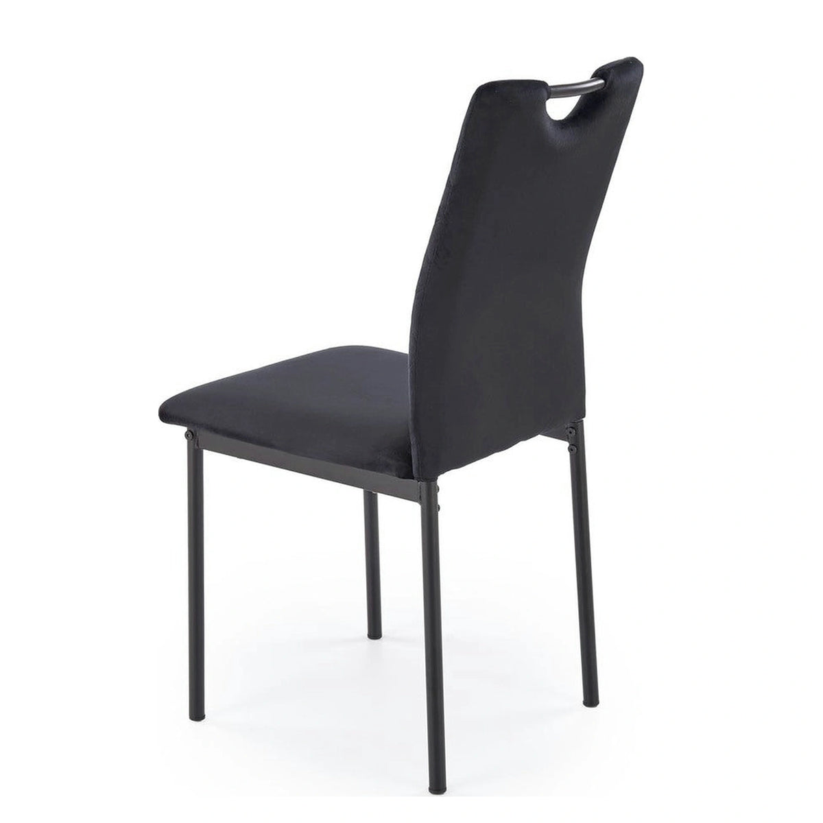 Scaun K577, negru - HLR 66, stofa catifelata/otel, 43x53x93 cm