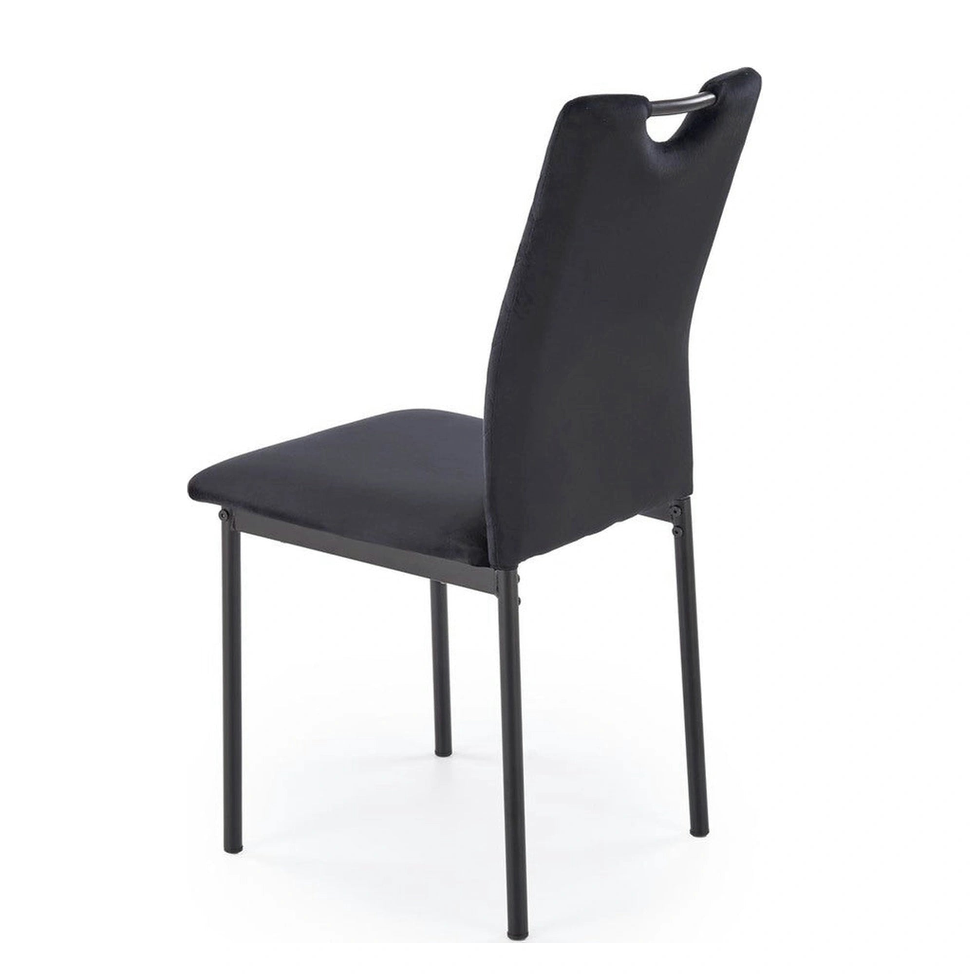 Scaun K577, negru - HLR 66, stofa catifelata/otel, 43x53x93 cm